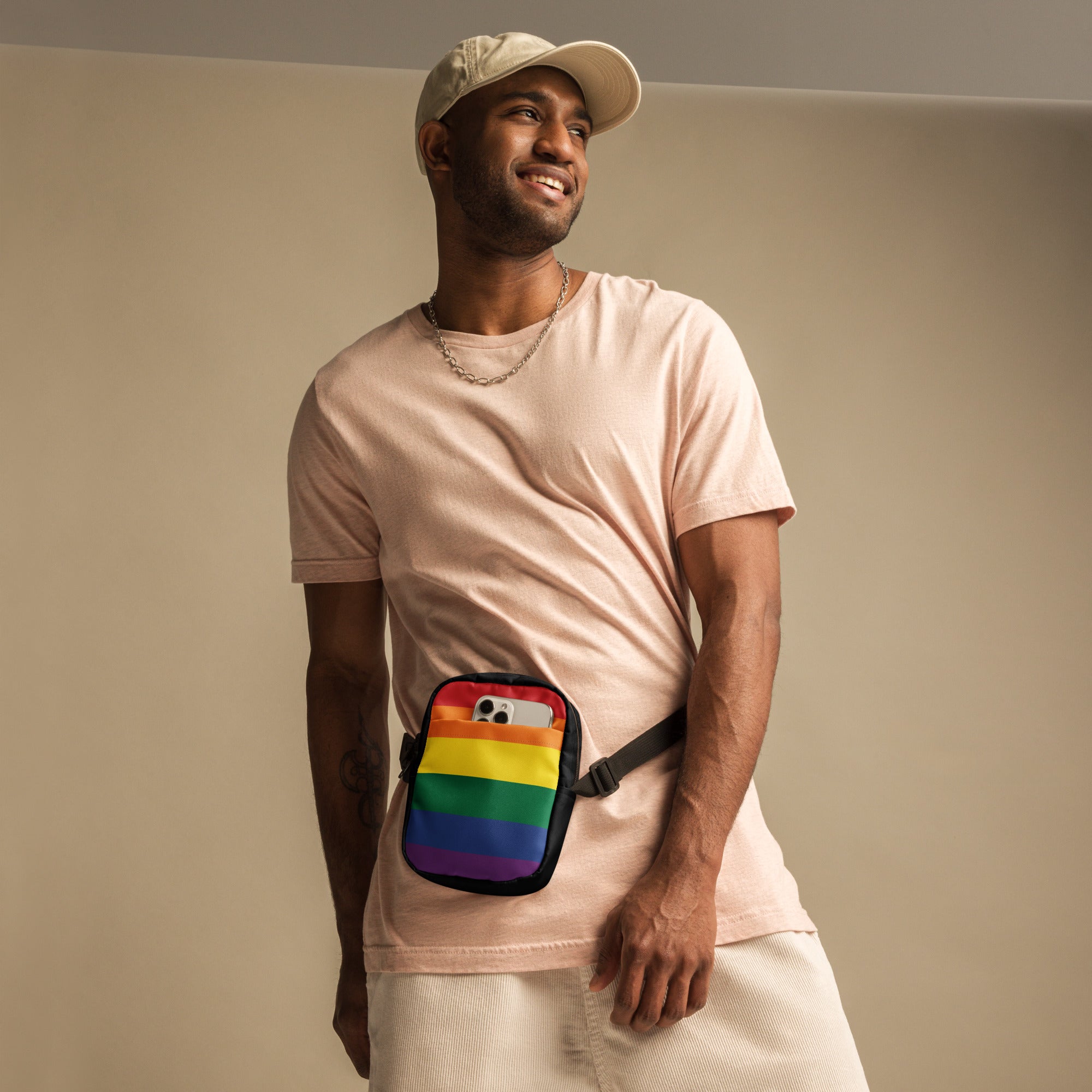 Utility crossbody bag- Pride Rainbow