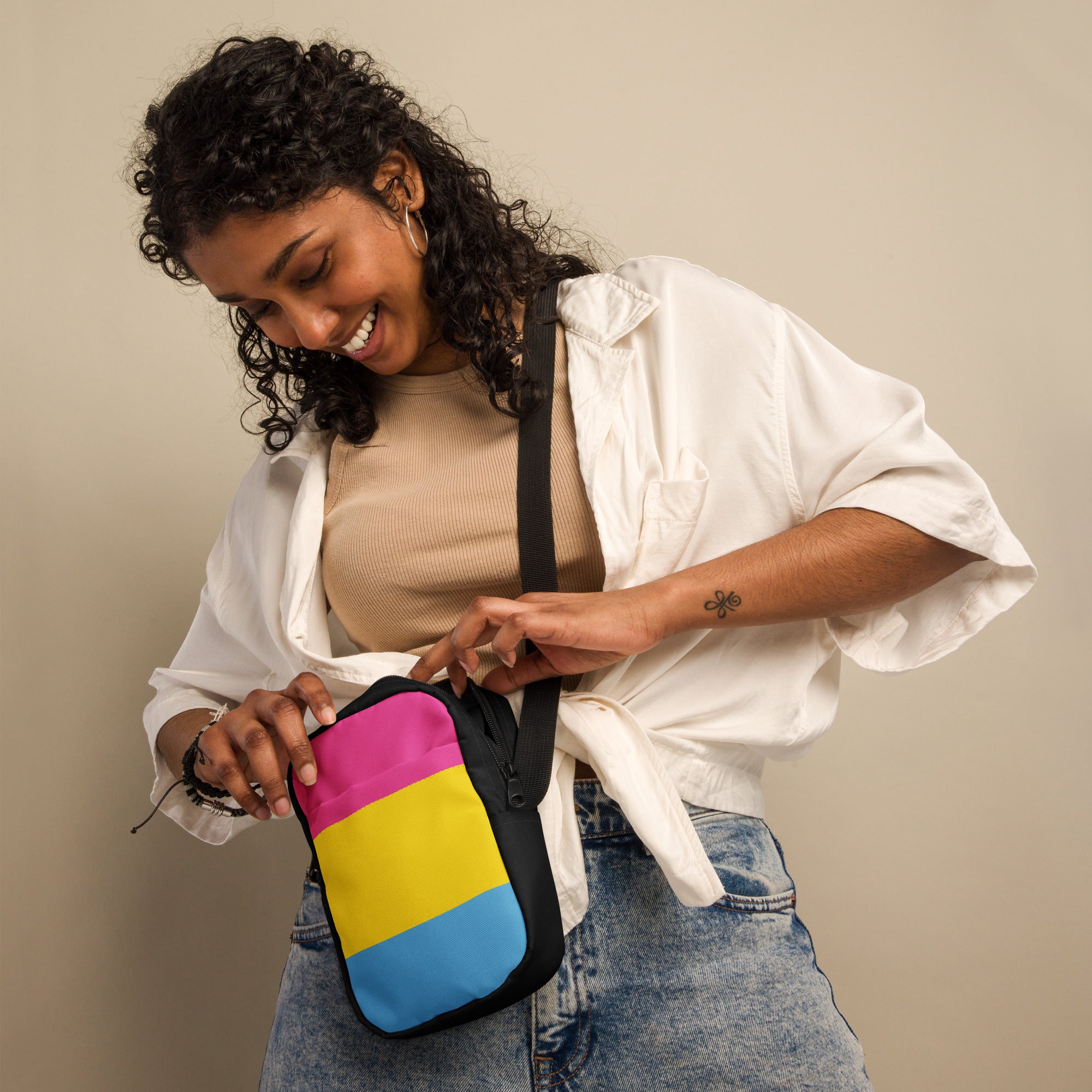 Utility crossbody bag- Pansexual