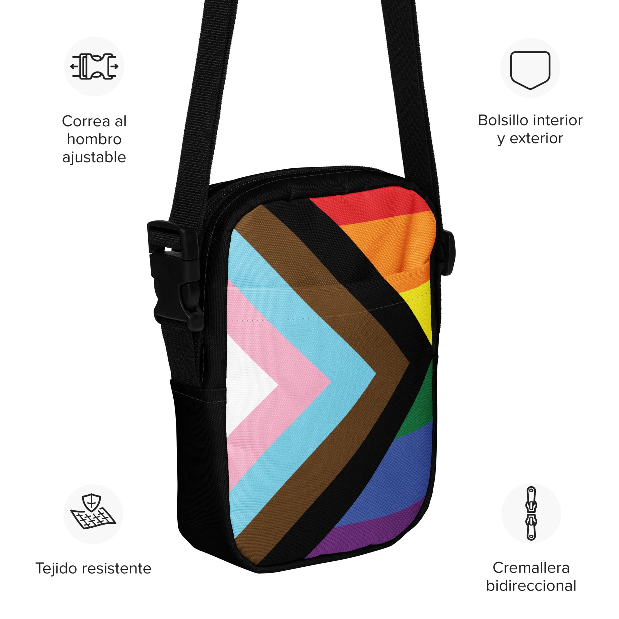 Utility crossbody bag- Progress Pride