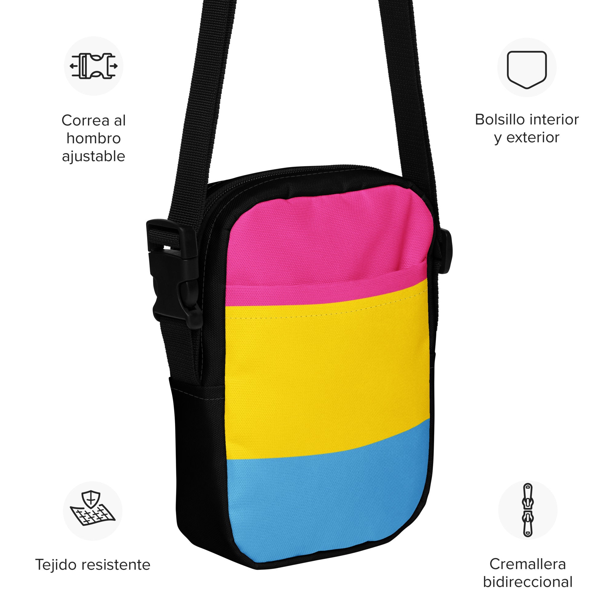 Utility crossbody bag- Pansexual