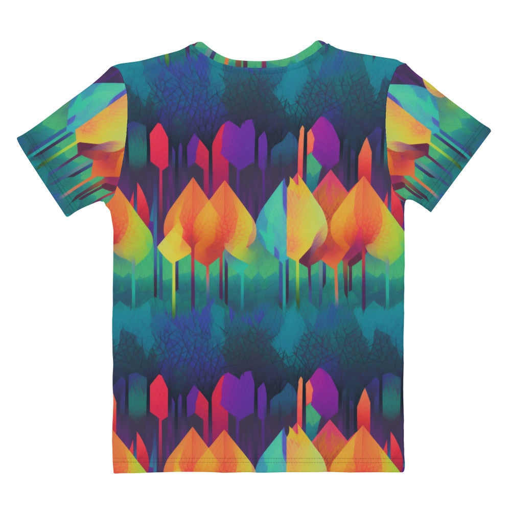 Women's T-shirt- Rainbow Forest Pattern I