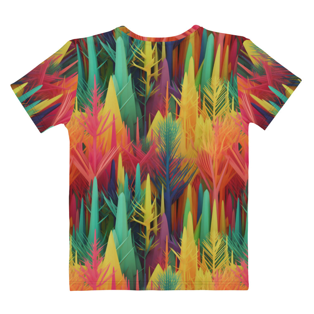 Women's T-shirt- Rainbow Forest Pattern II