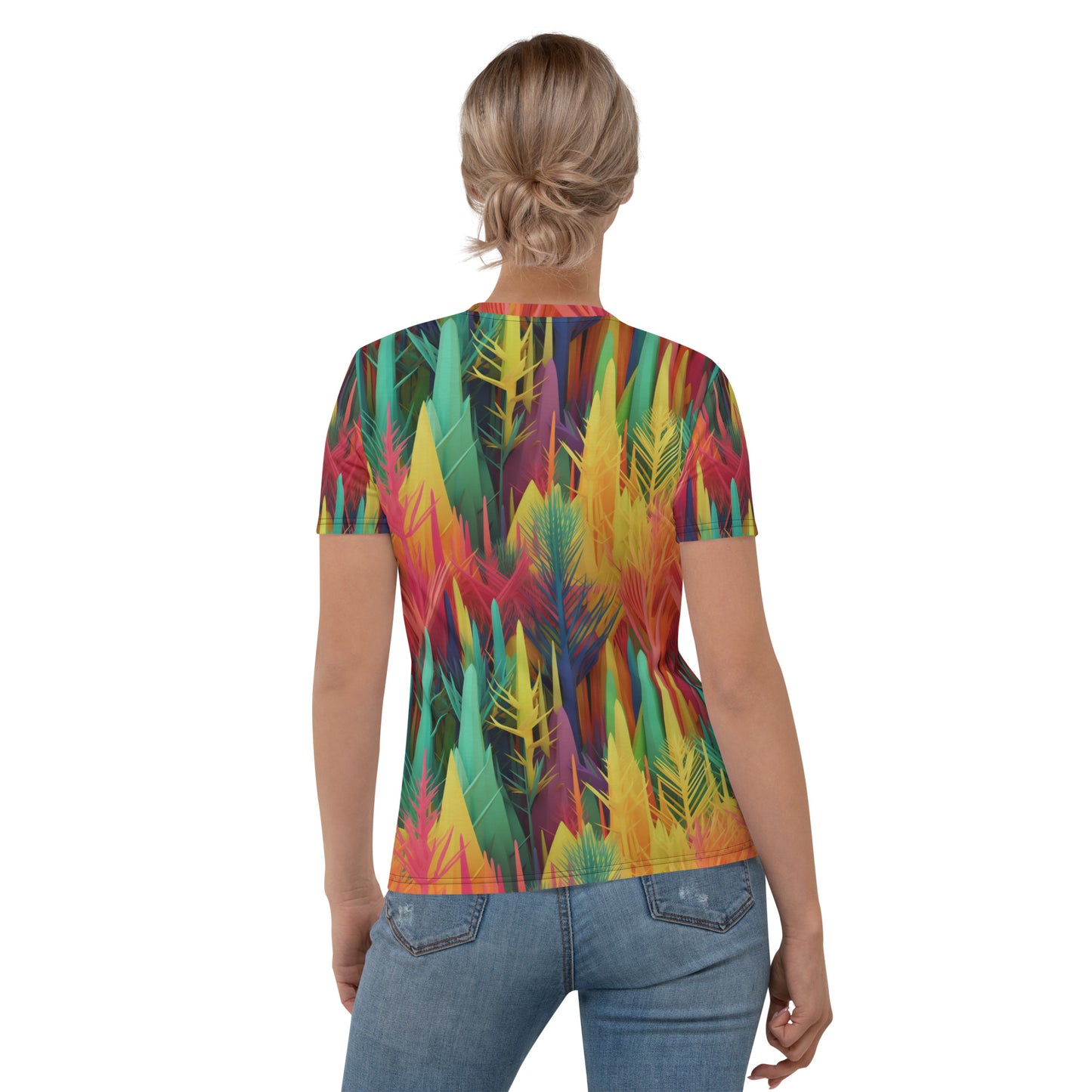 Women's T-shirt- Rainbow Forest Pattern II