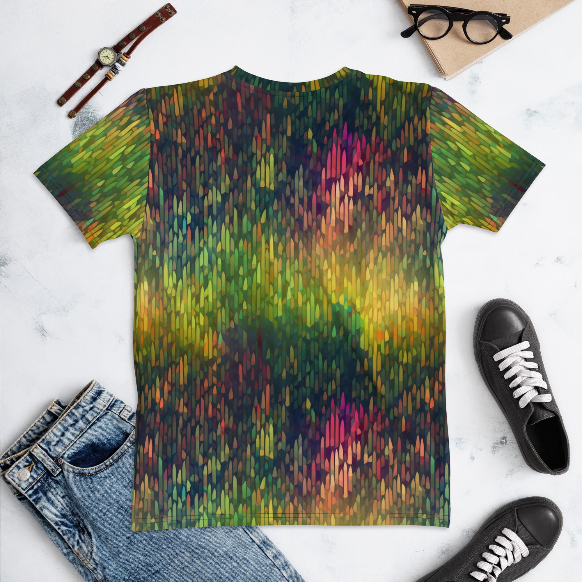 Women's T-shirt- Rainbow Forest Pattern IV