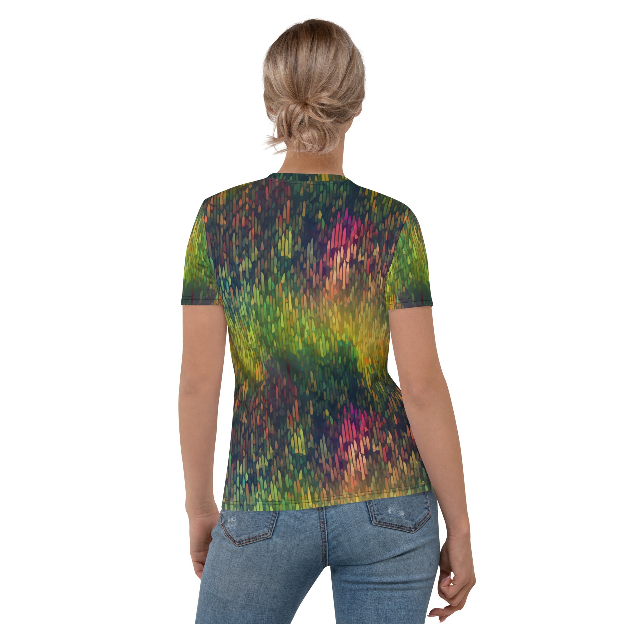 Women's T-shirt- Rainbow Forest Pattern 04