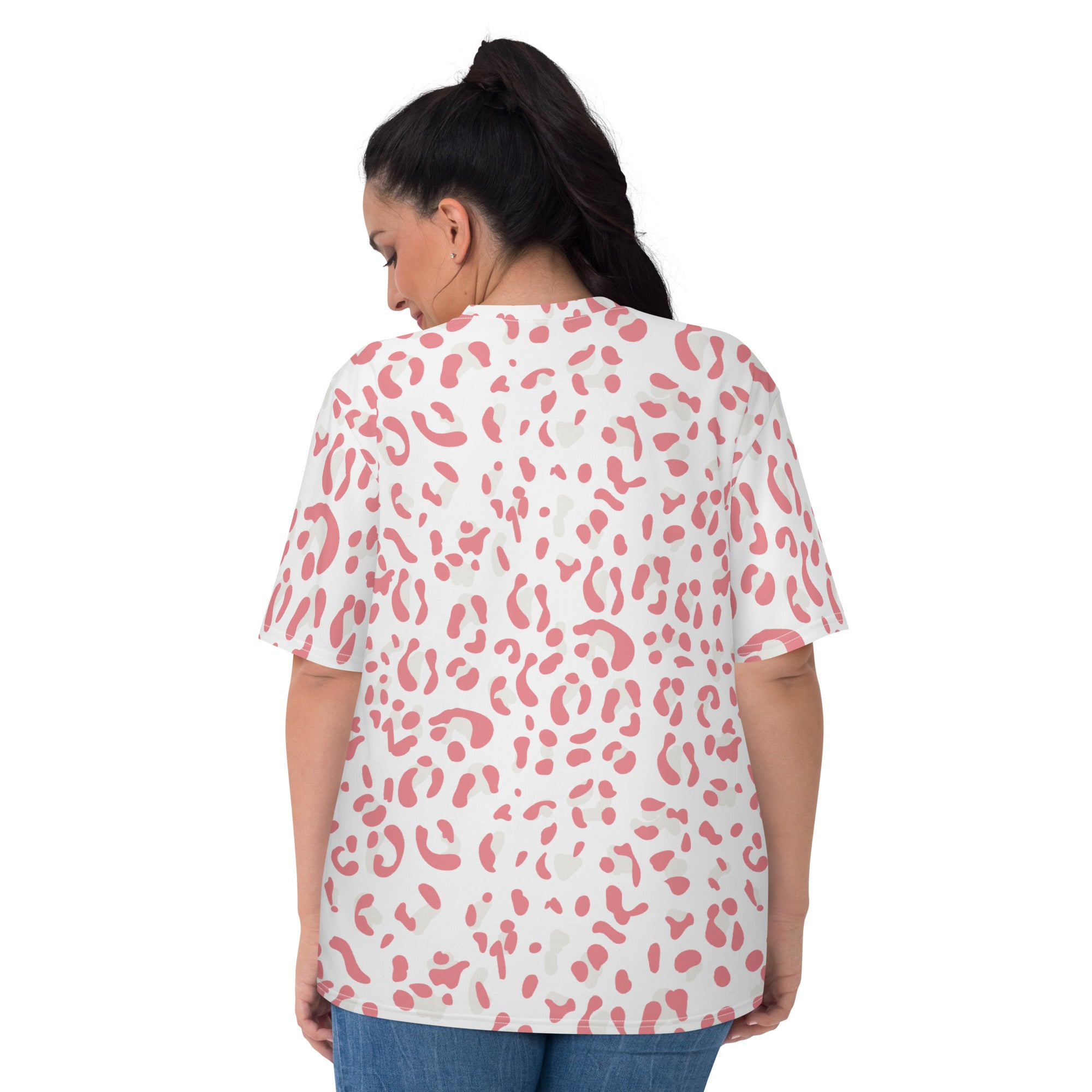 Women's T-shirt- Leopard skin V