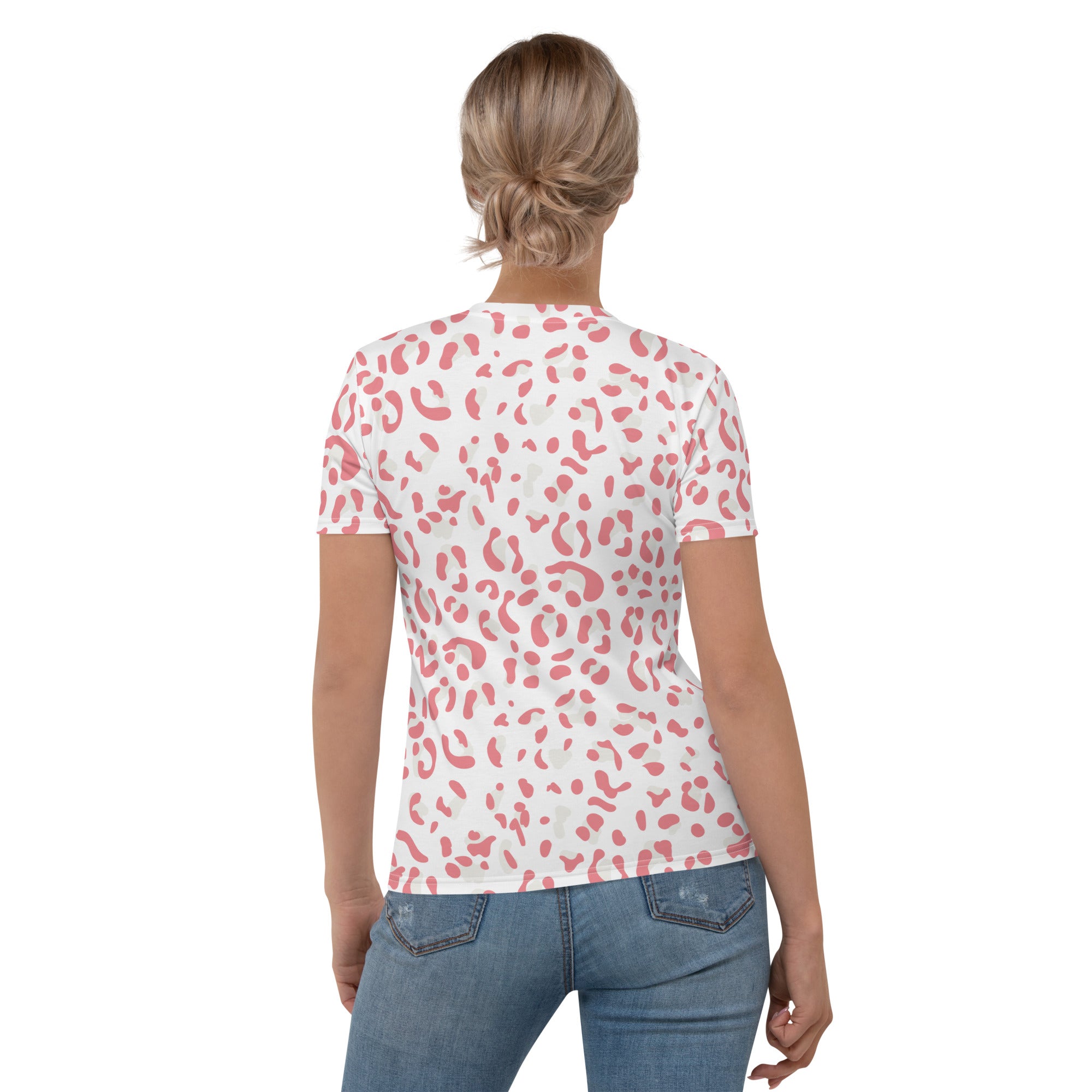 Women's T-shirt- Leopard skin V