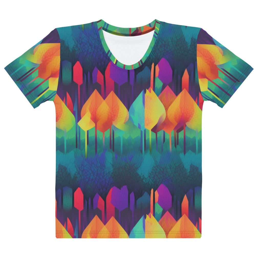 Women's T-shirt- Rainbow Forest Pattern I
