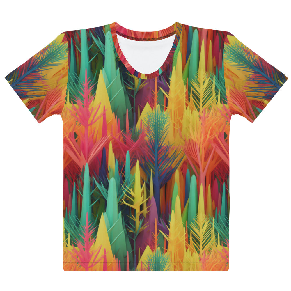 Women's T-shirt- Rainbow Forest Pattern II