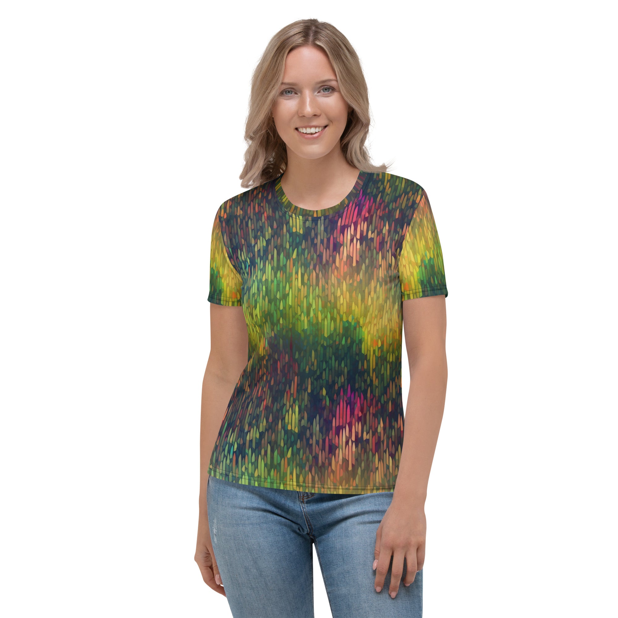 Women's T-shirt- Rainbow Forest Pattern IV