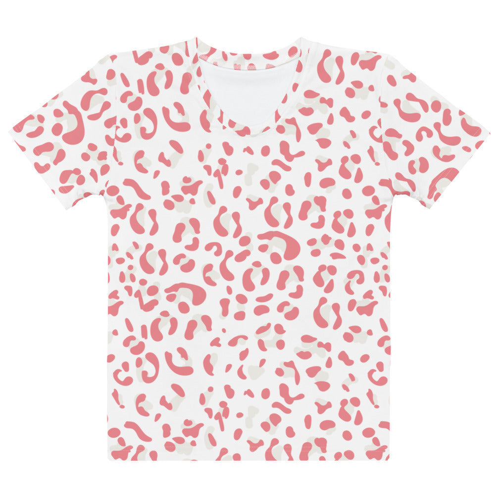 Women's T-shirt- Leopard skin V