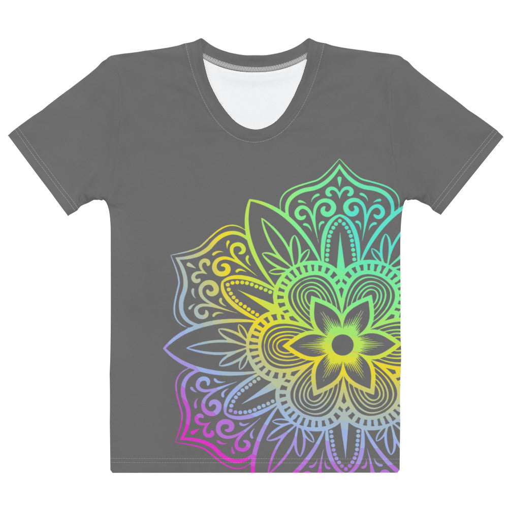 Women's T-shirt- Grey Mandala