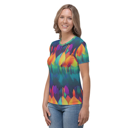 Women's T-shirt- Rainbow Forest Pattern I