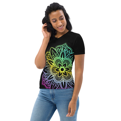 Women's T-shirt- Black Mandala