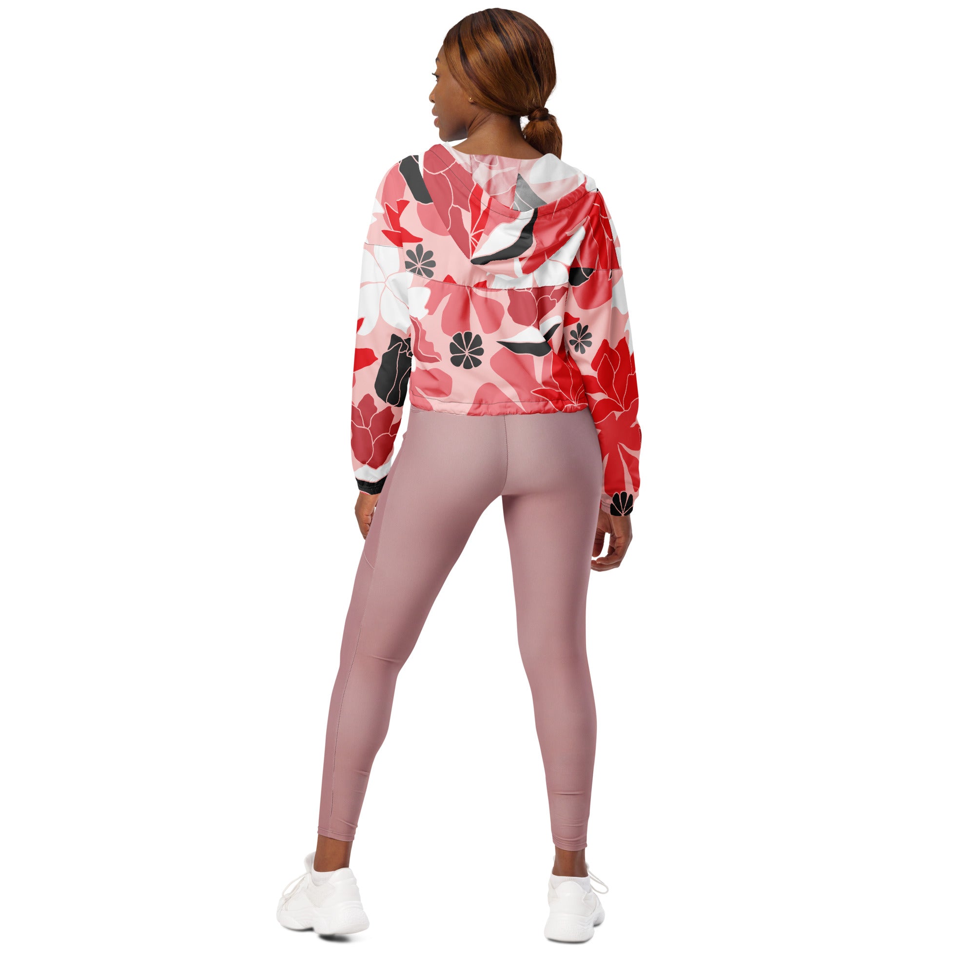 Women’s cropped windbreaker- Floral II