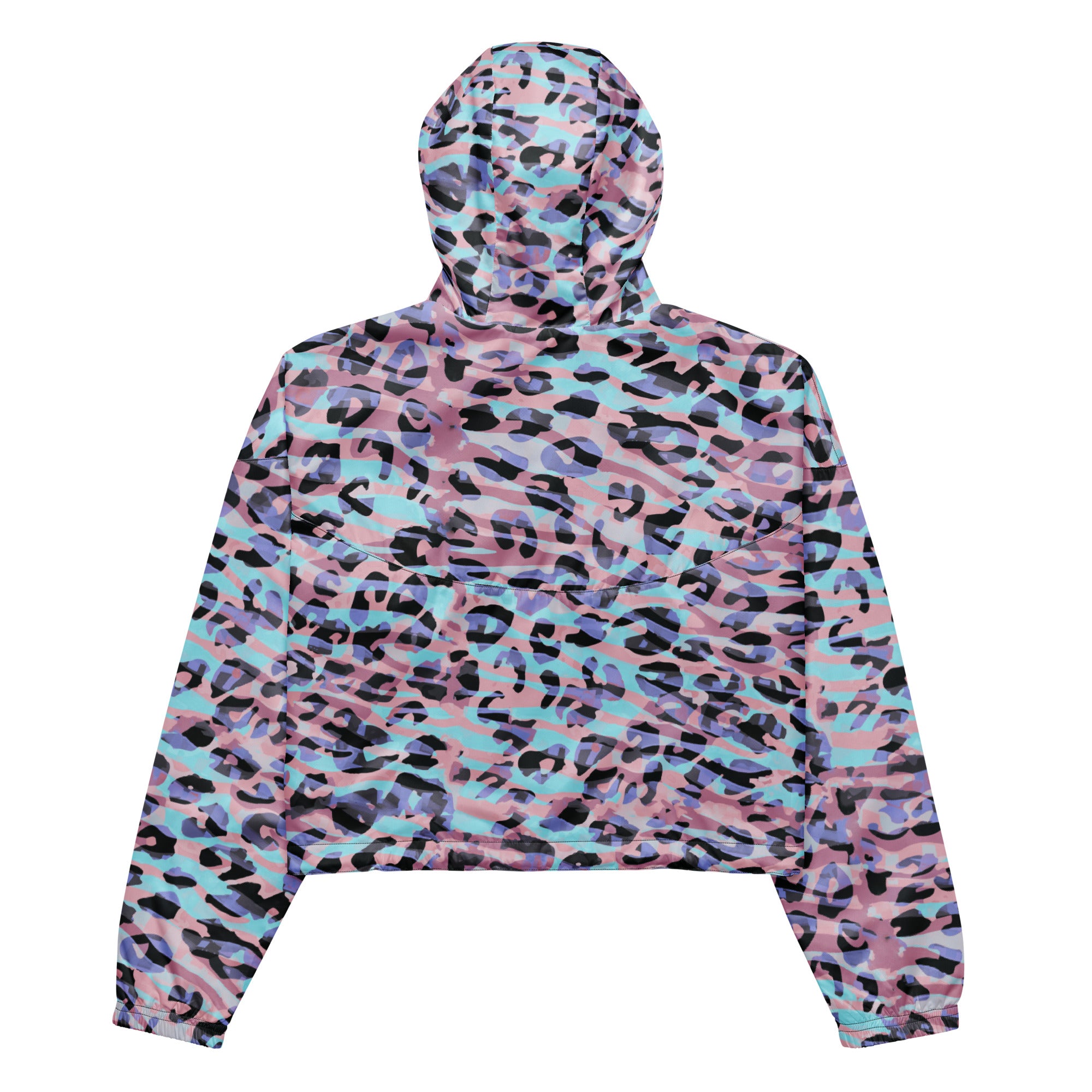 Women’s cropped windbreaker- Leopard Skin I