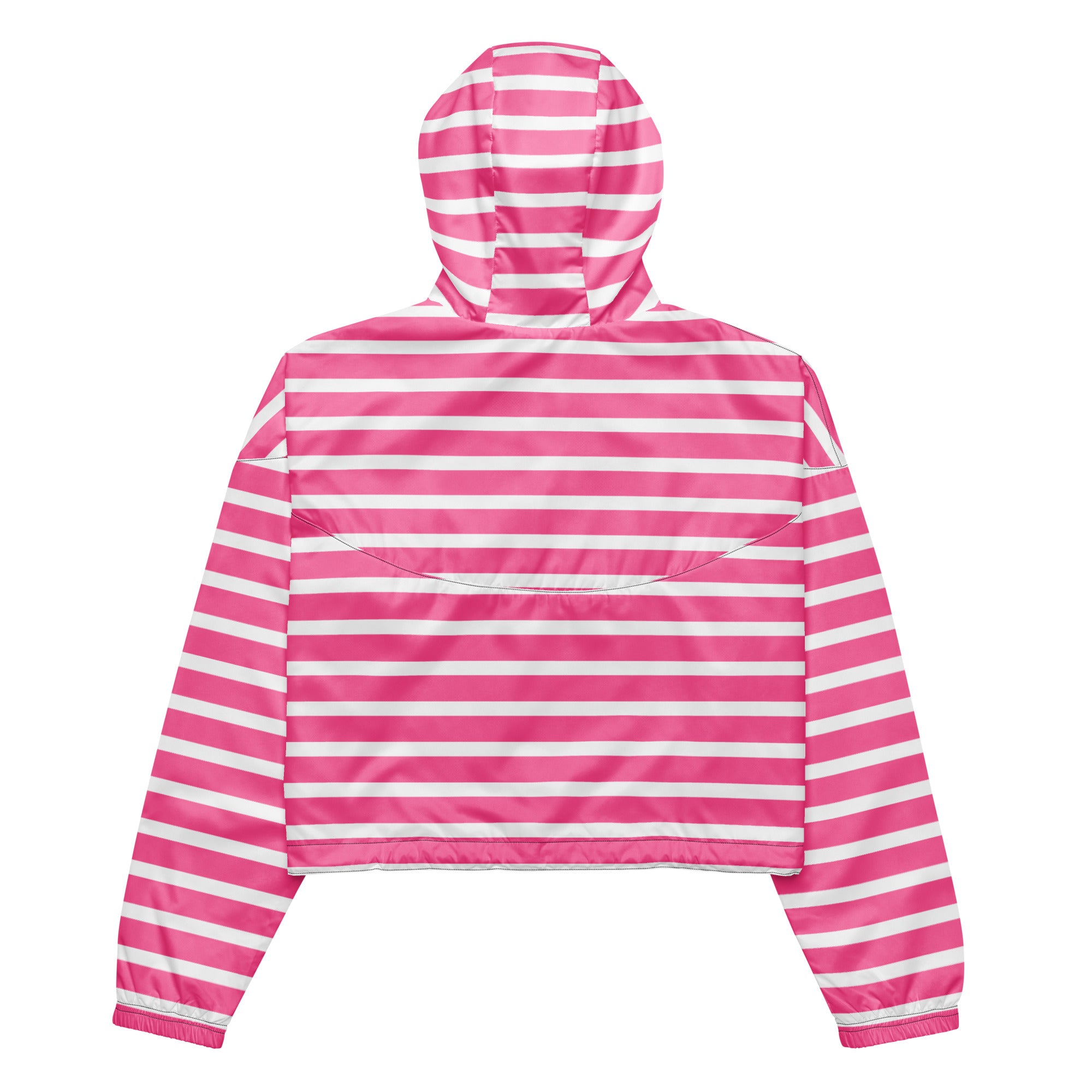 Women’s cropped windbreaker- Pink Stripes