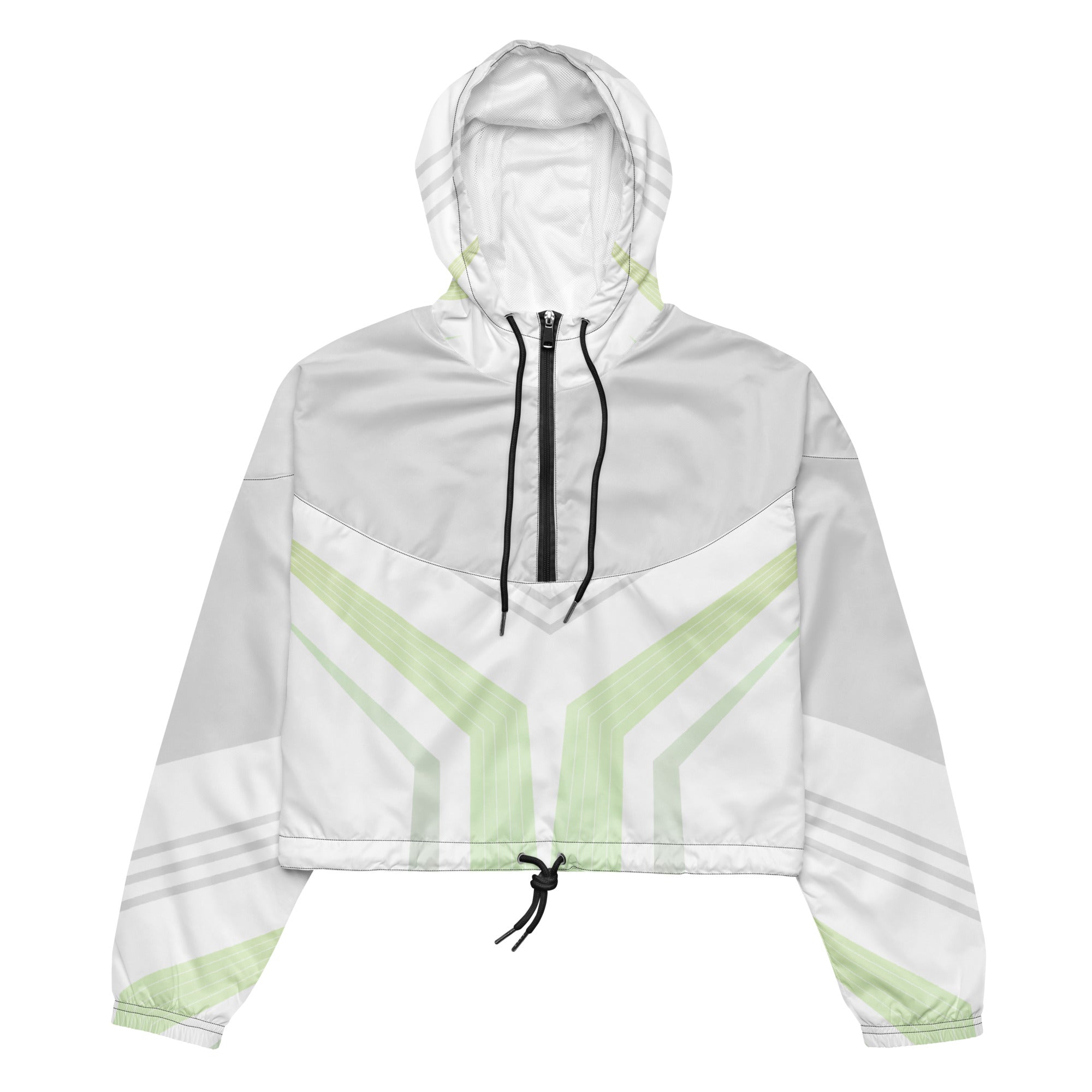 Women’s cropped windbreaker- Geometric I