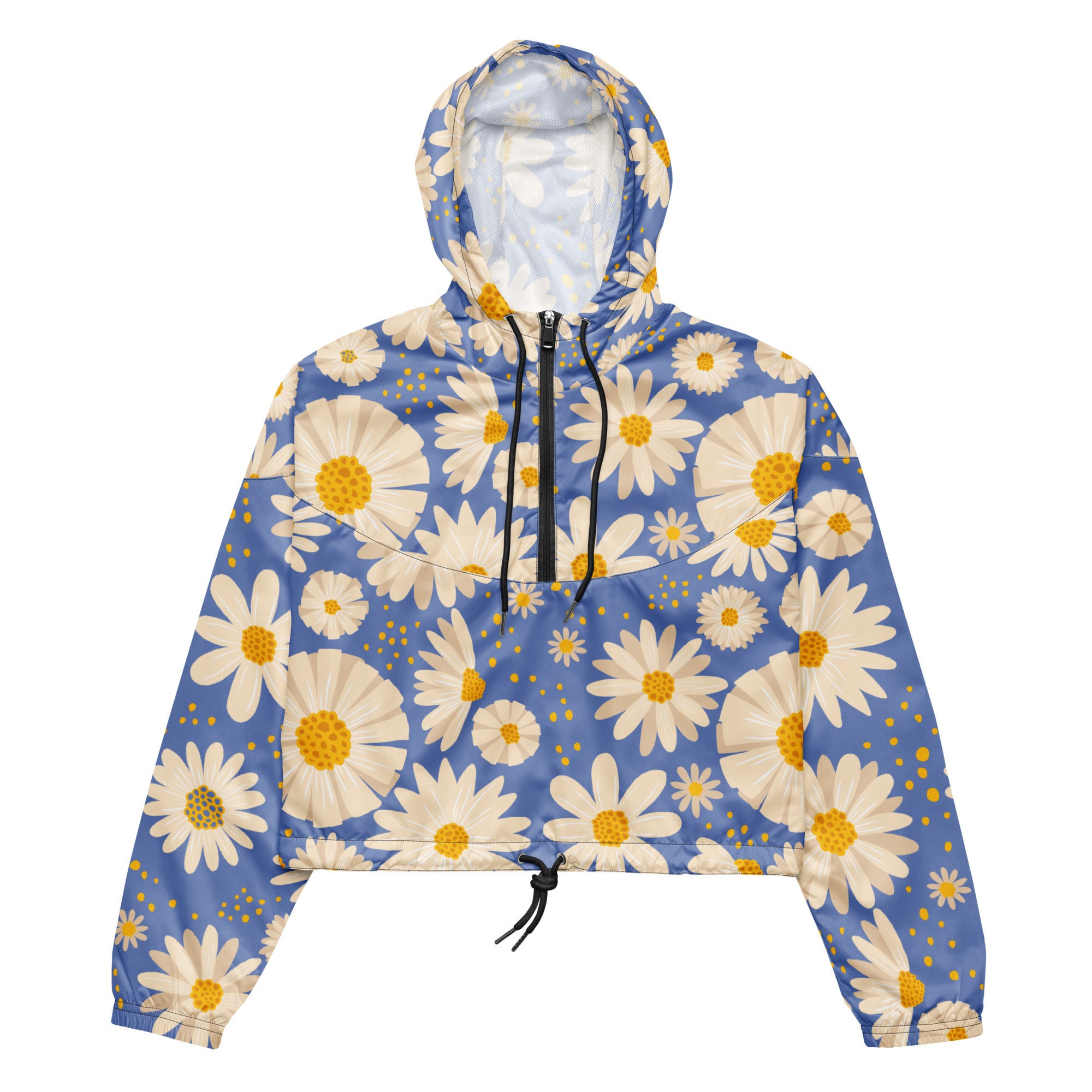 Women’s cropped windbreaker- Daisies