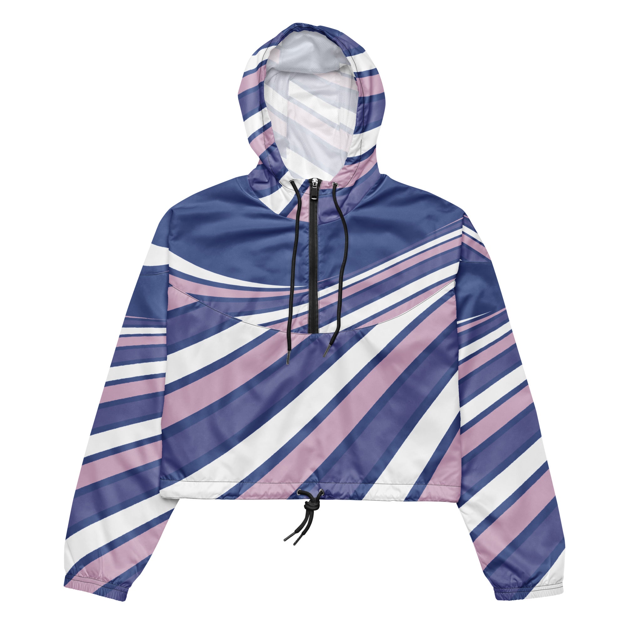 Women’s cropped windbreaker- Purple Swirl