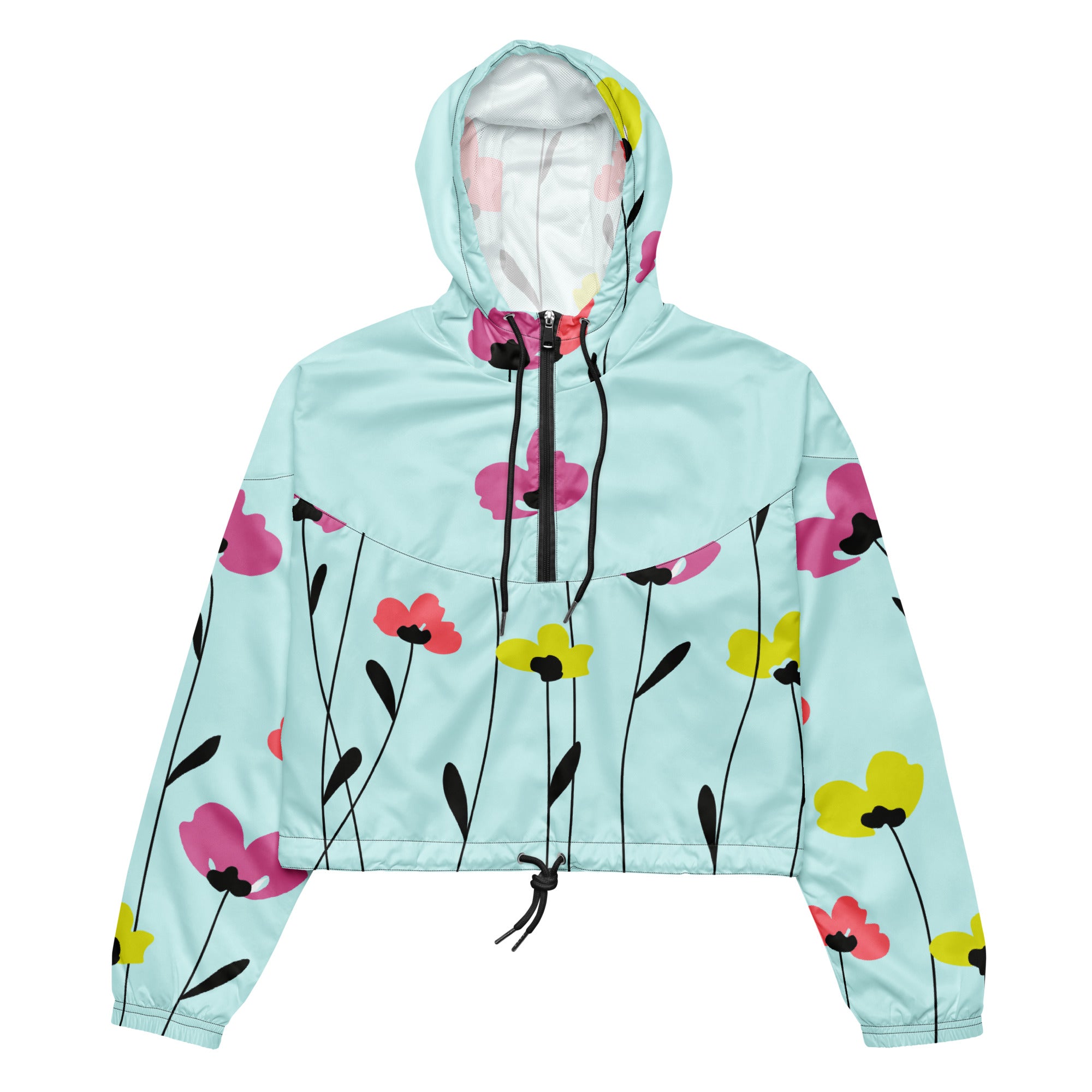 Women’s cropped windbreaker- Floral I