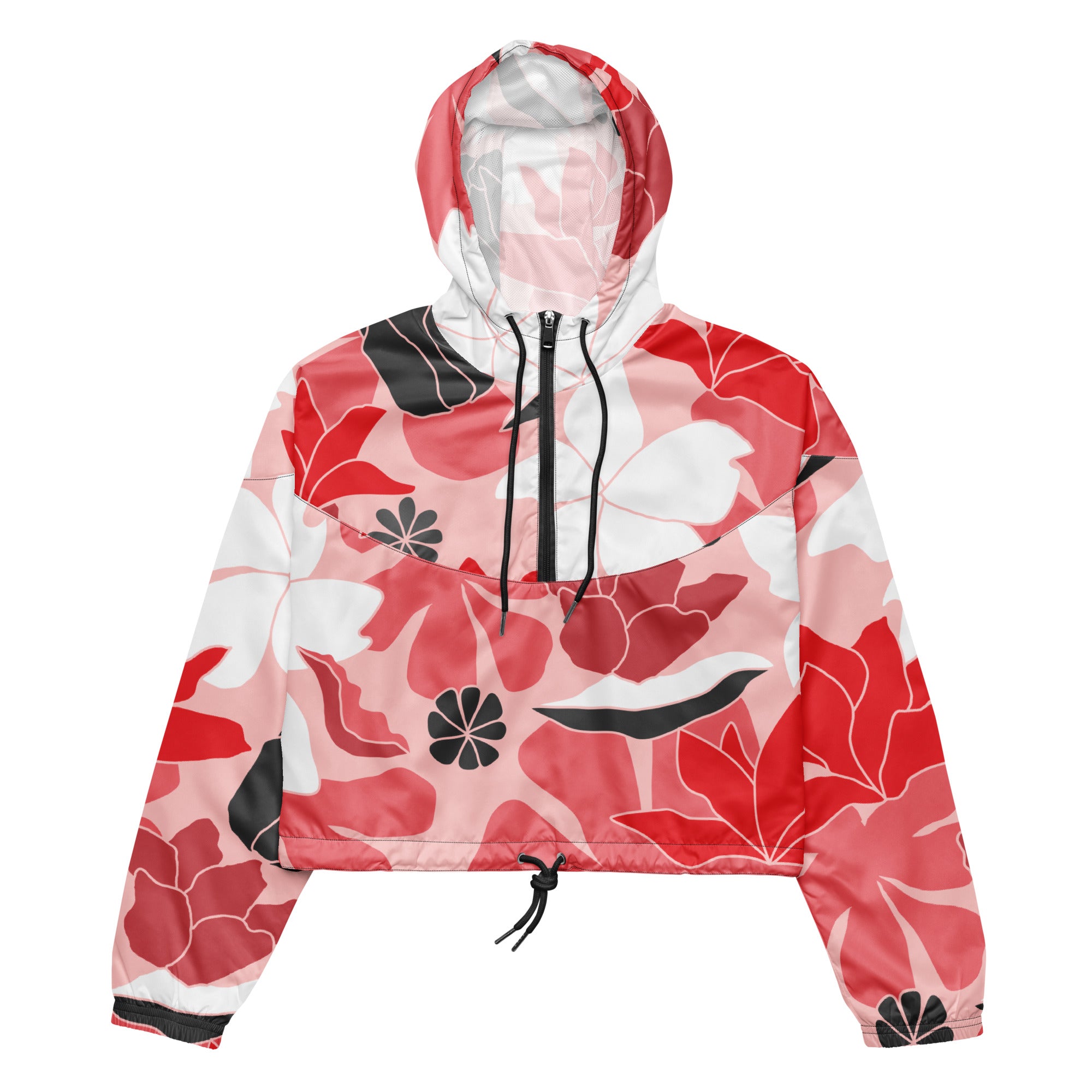 Women’s cropped windbreaker- Floral II