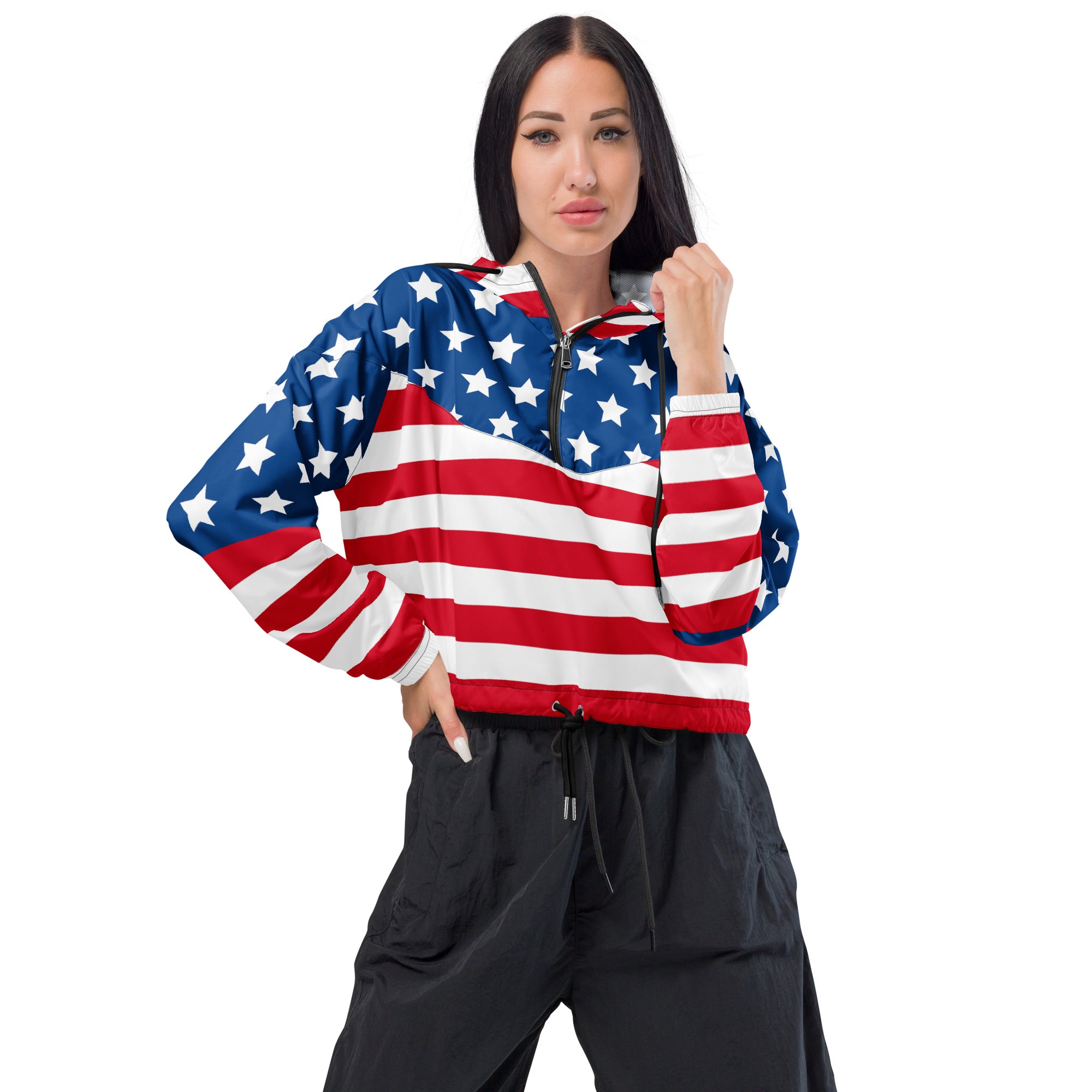 Women’s cropped windbreaker- USA