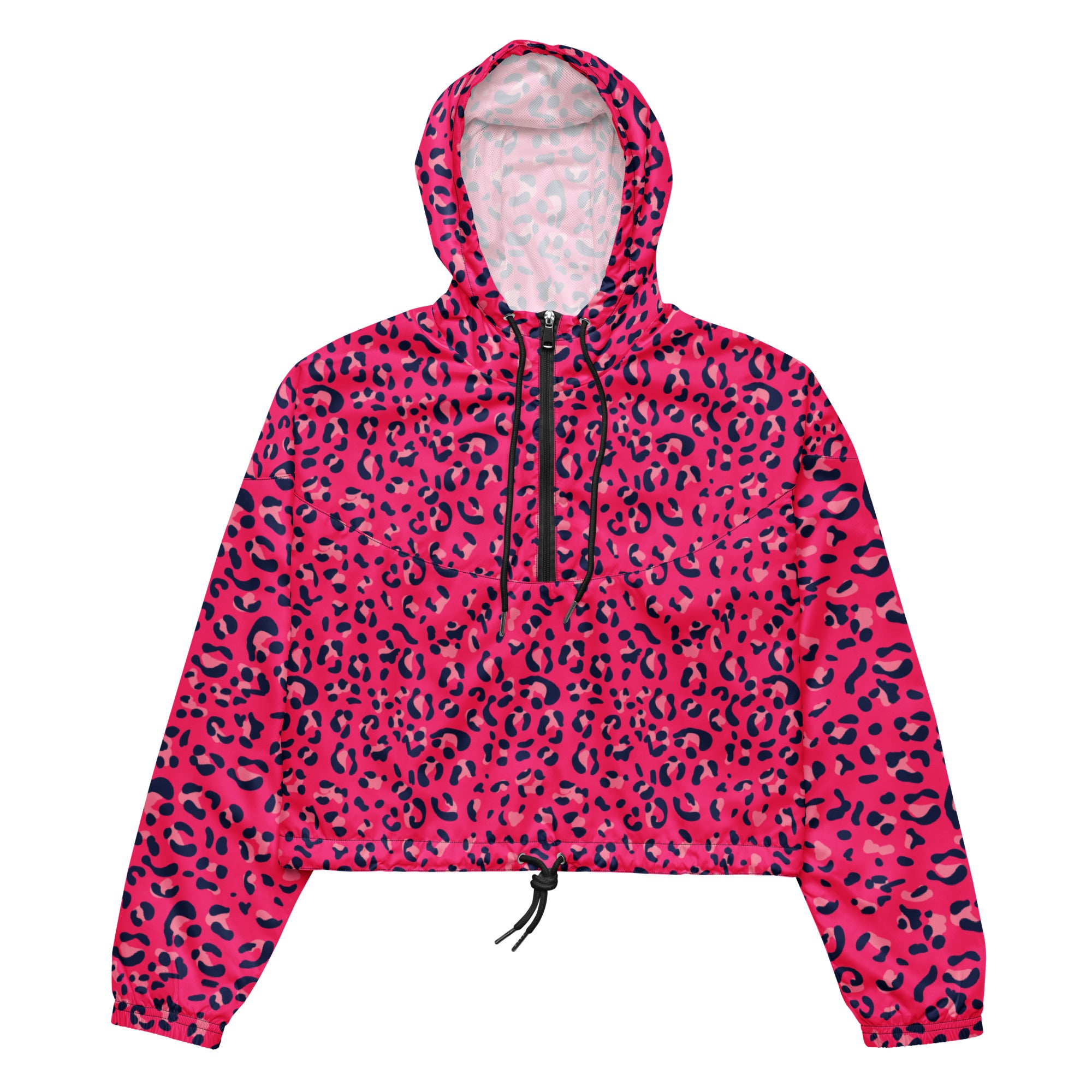 Women’s cropped windbreaker- Leopard Skin II