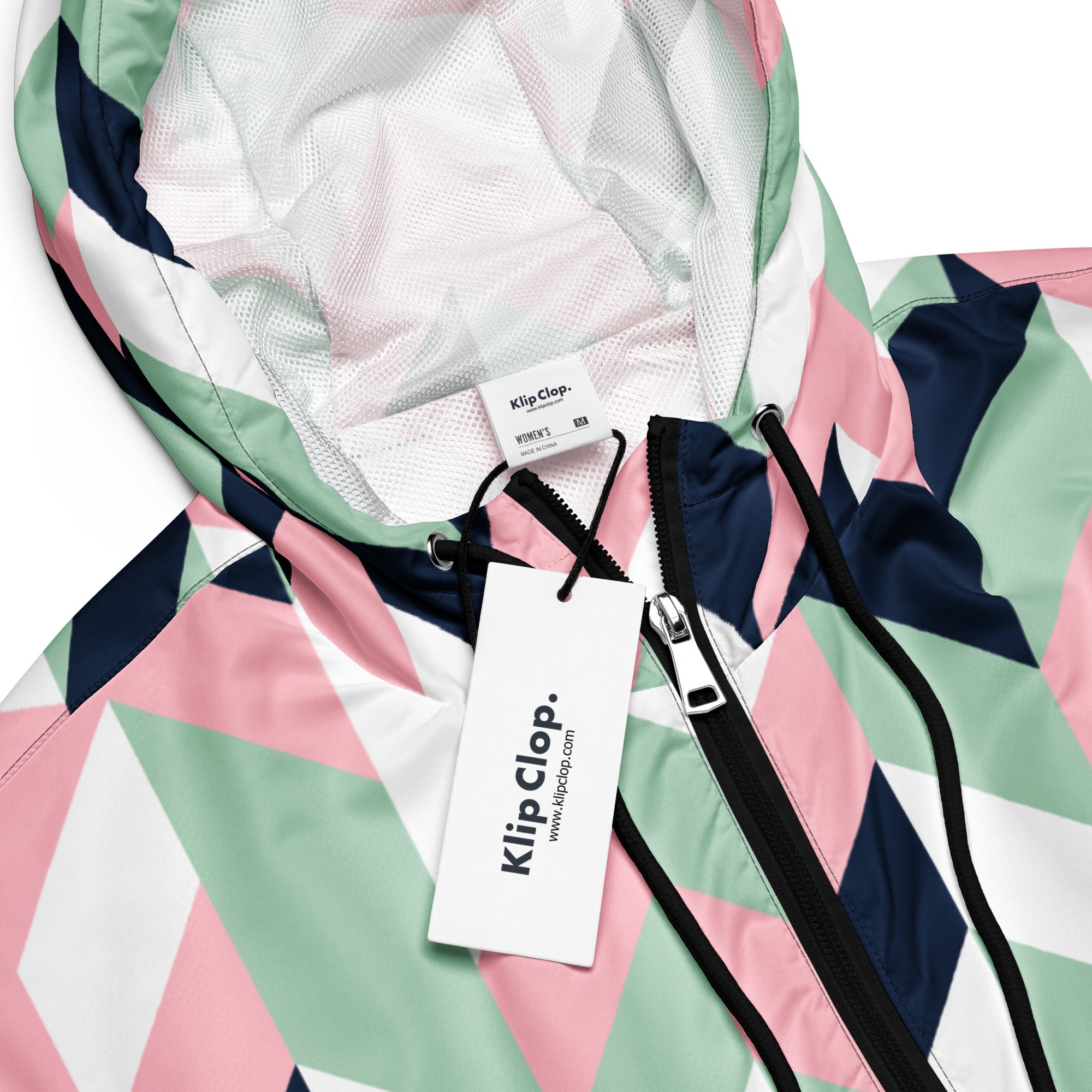 Women’s cropped windbreaker- Chevron