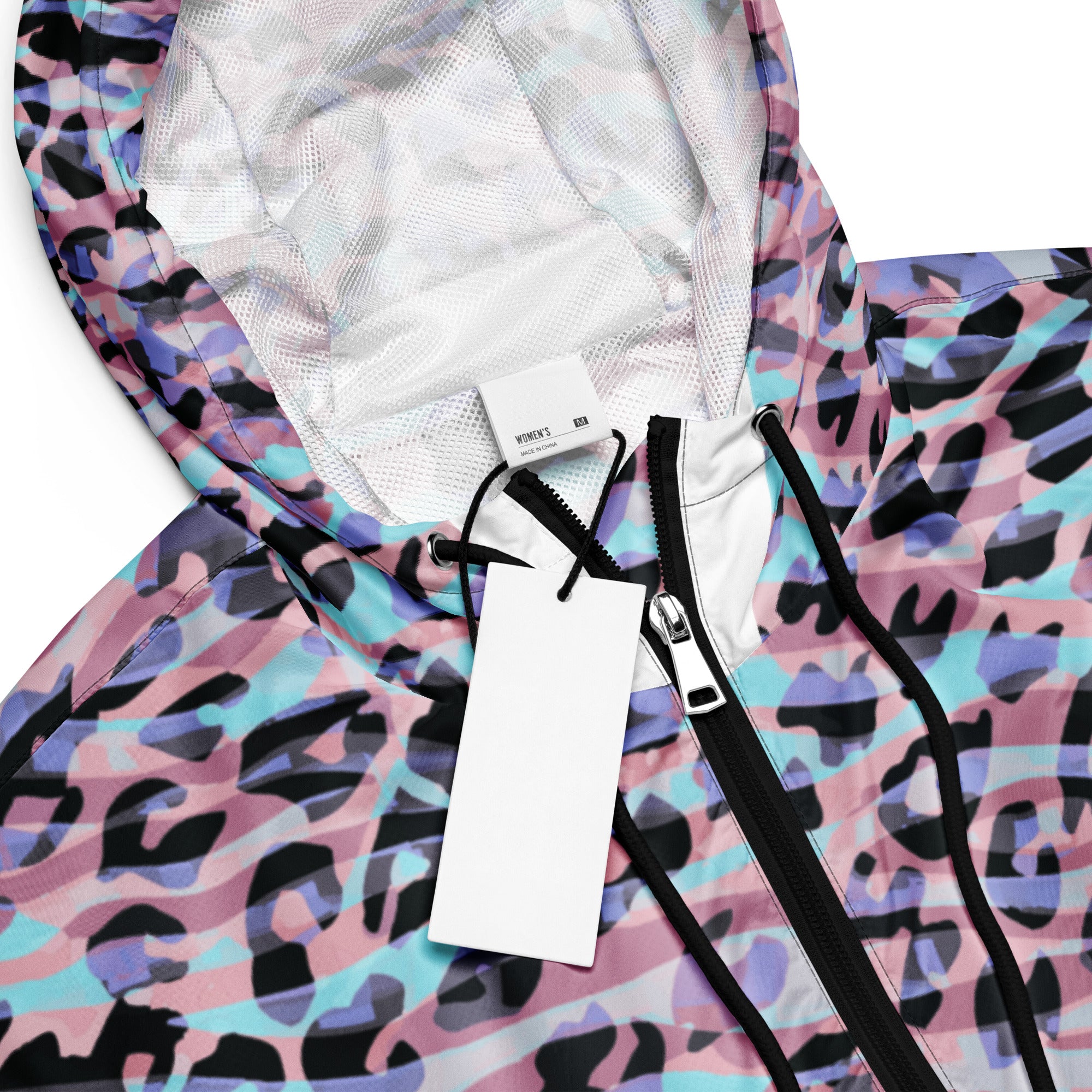 Women’s cropped windbreaker- Leopard Skin I