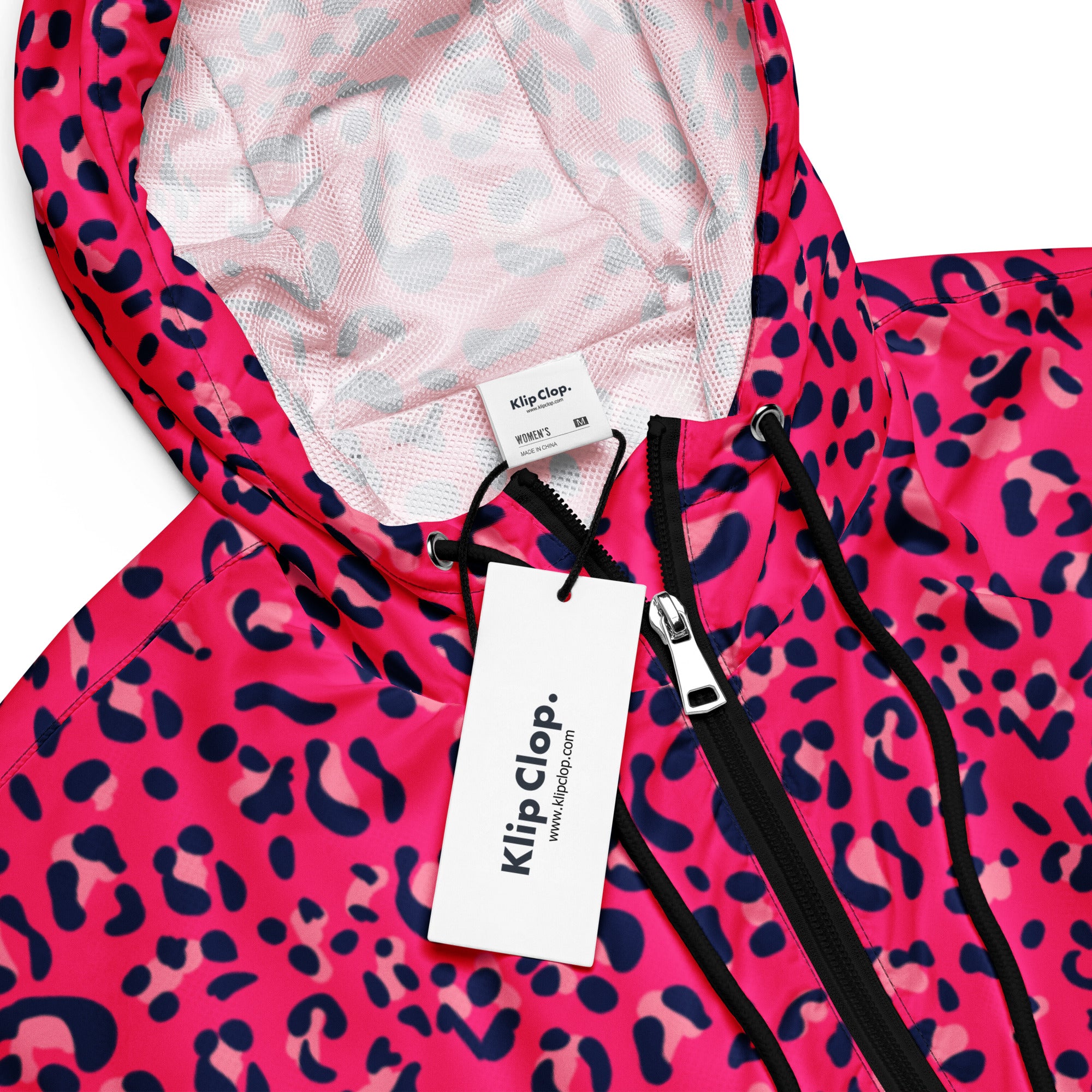 Women’s cropped windbreaker- Leopard Skin II