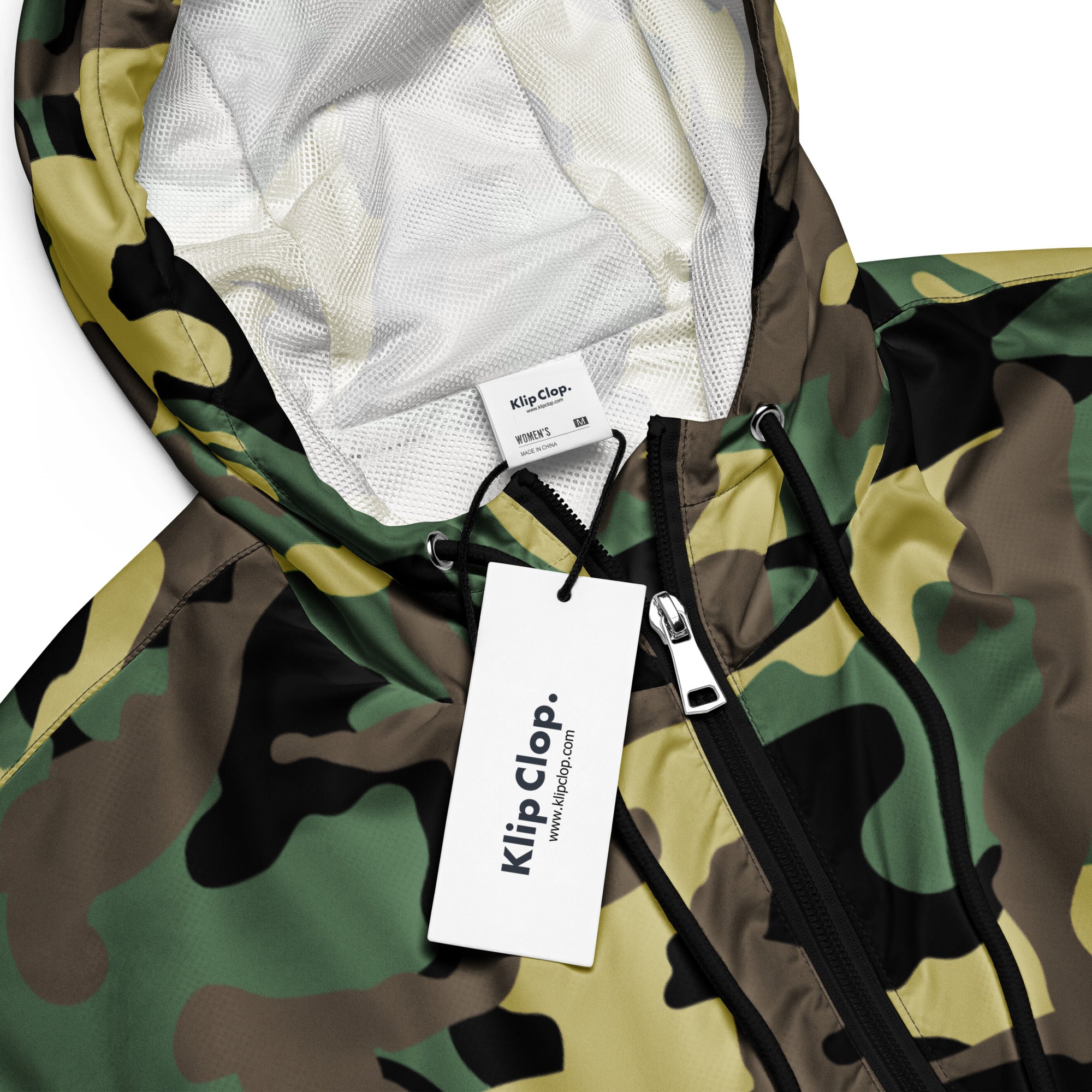 Women’s cropped windbreaker- Camo Green