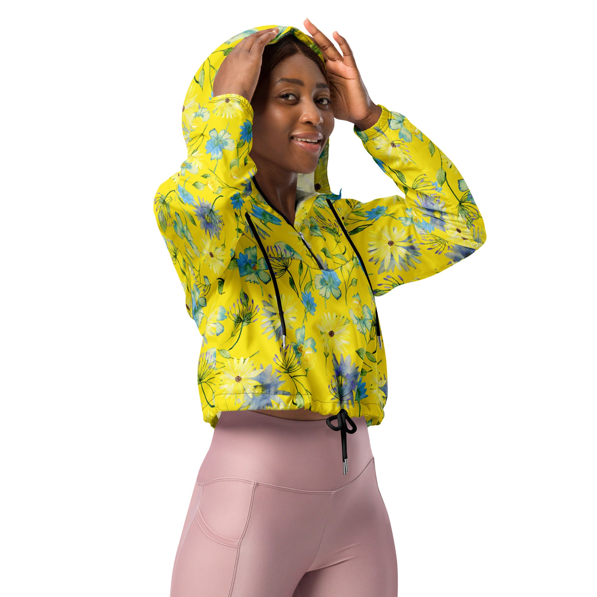 Women’s cropped windbreaker- Floral IV