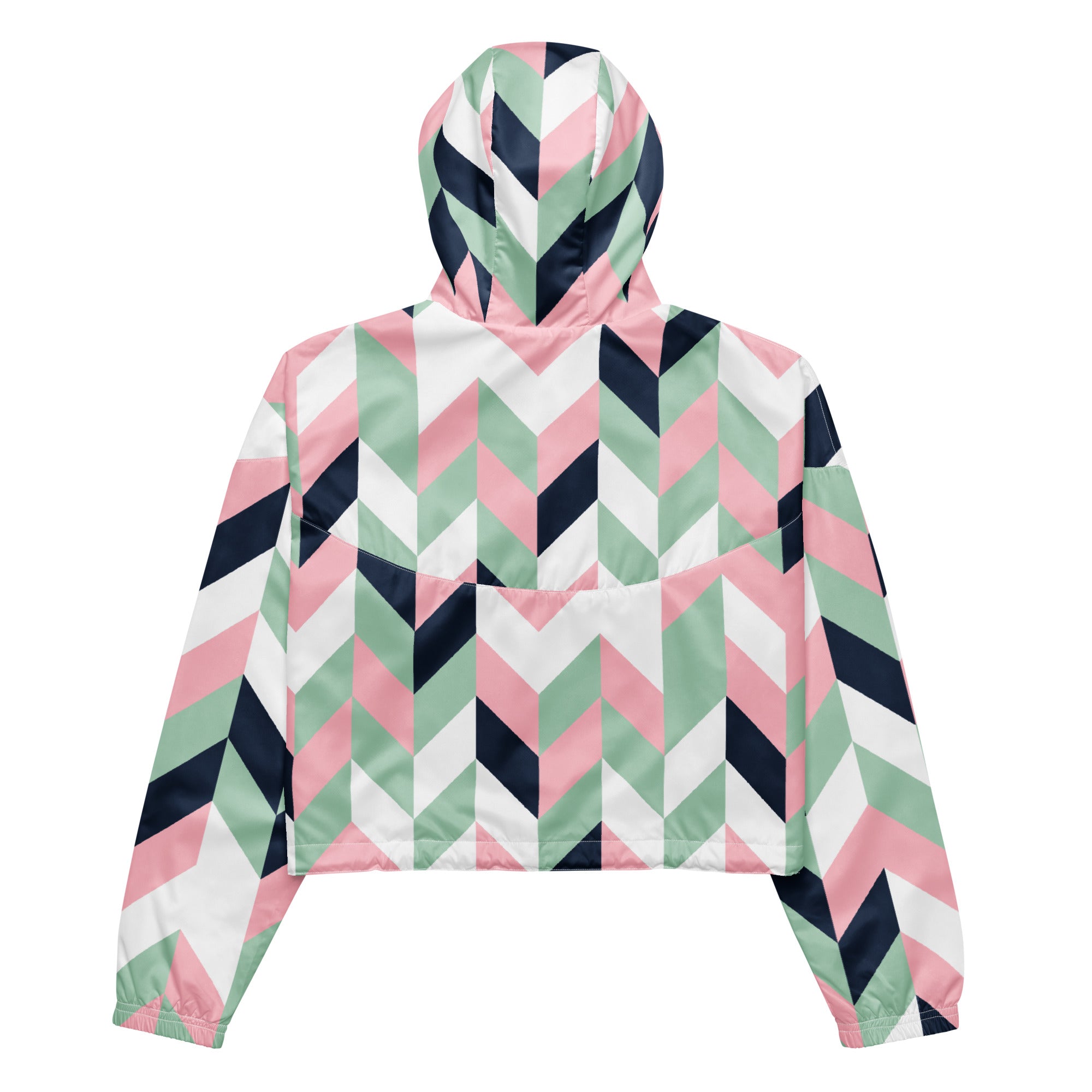 Women’s cropped windbreaker- Chevron