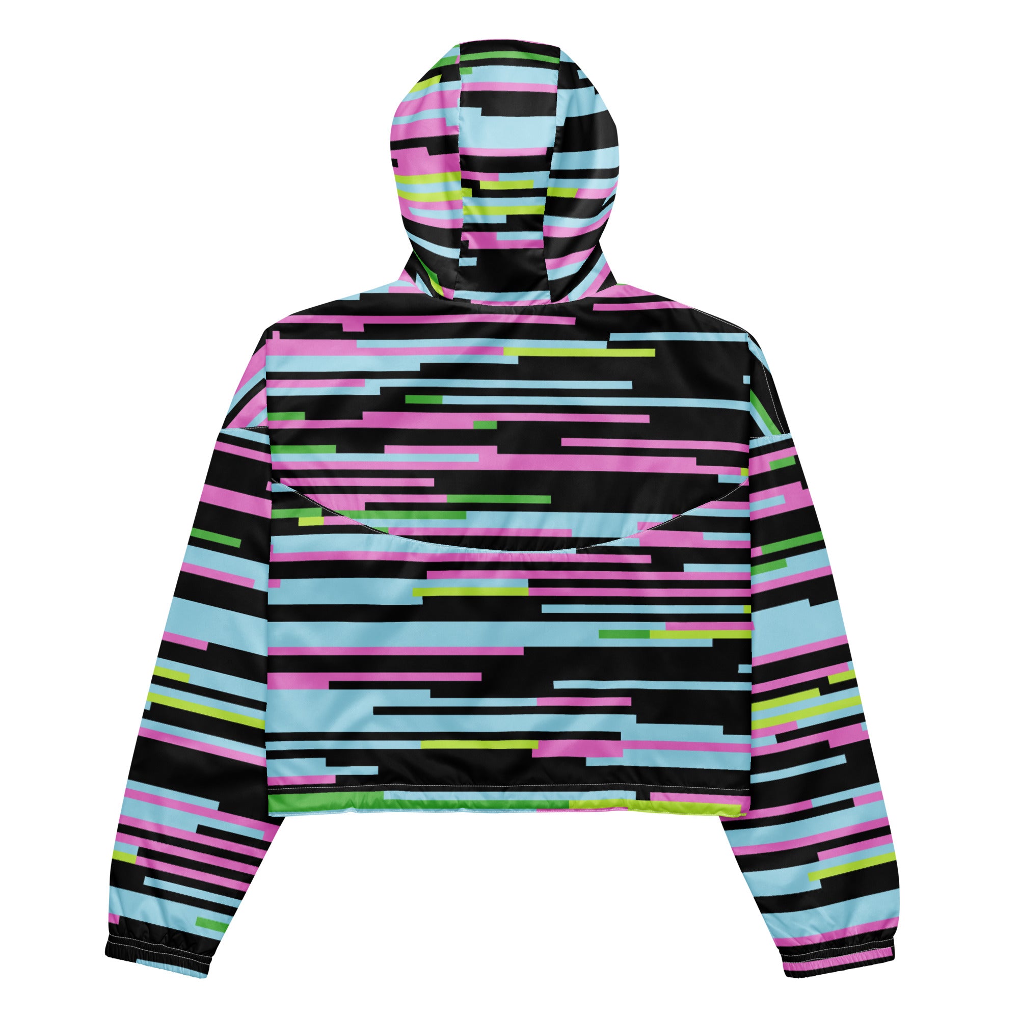 Women’s cropped windbreaker- Geometric II