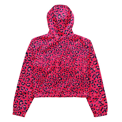 Women’s cropped windbreaker- Leopard Skin II