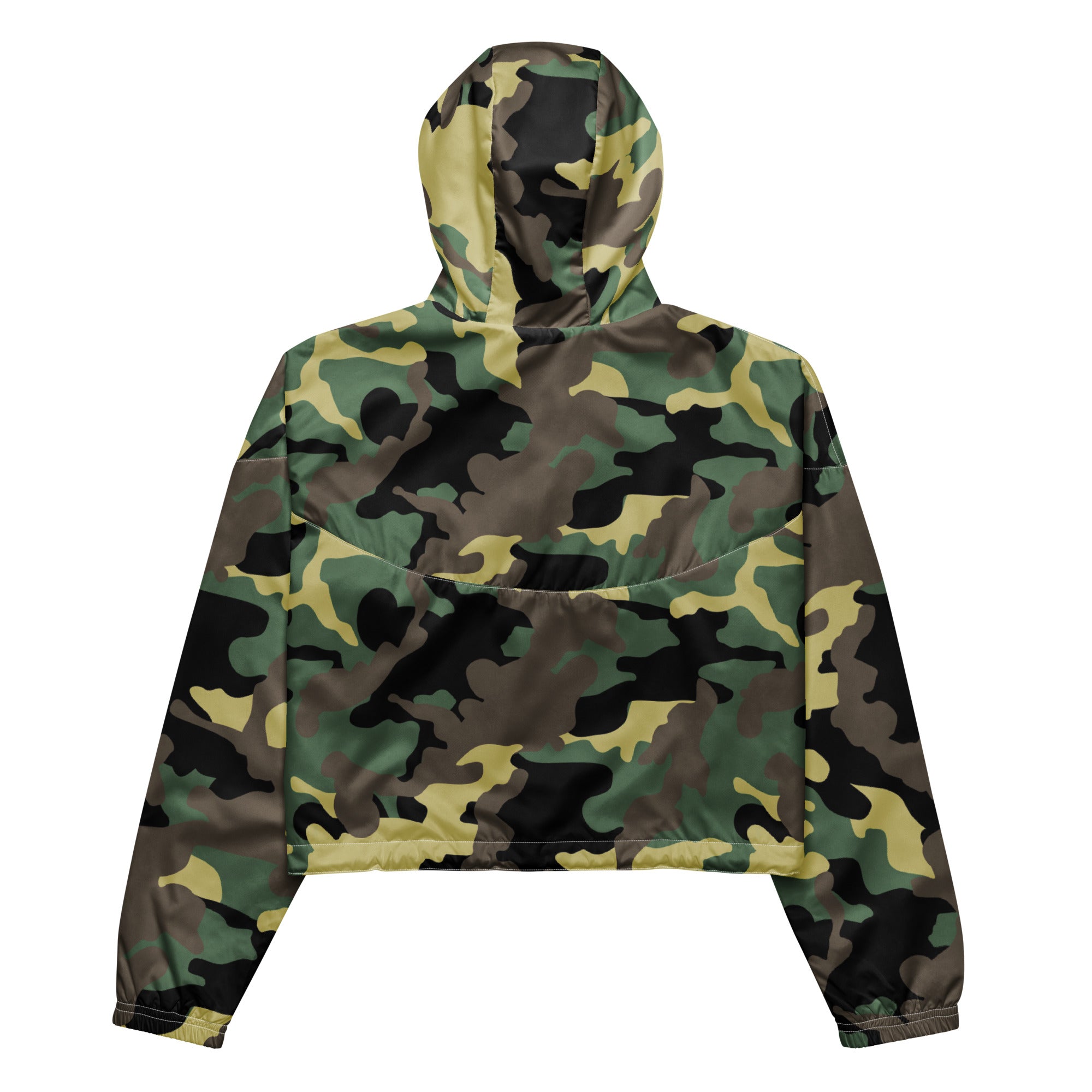 Women’s cropped windbreaker- Camo Green