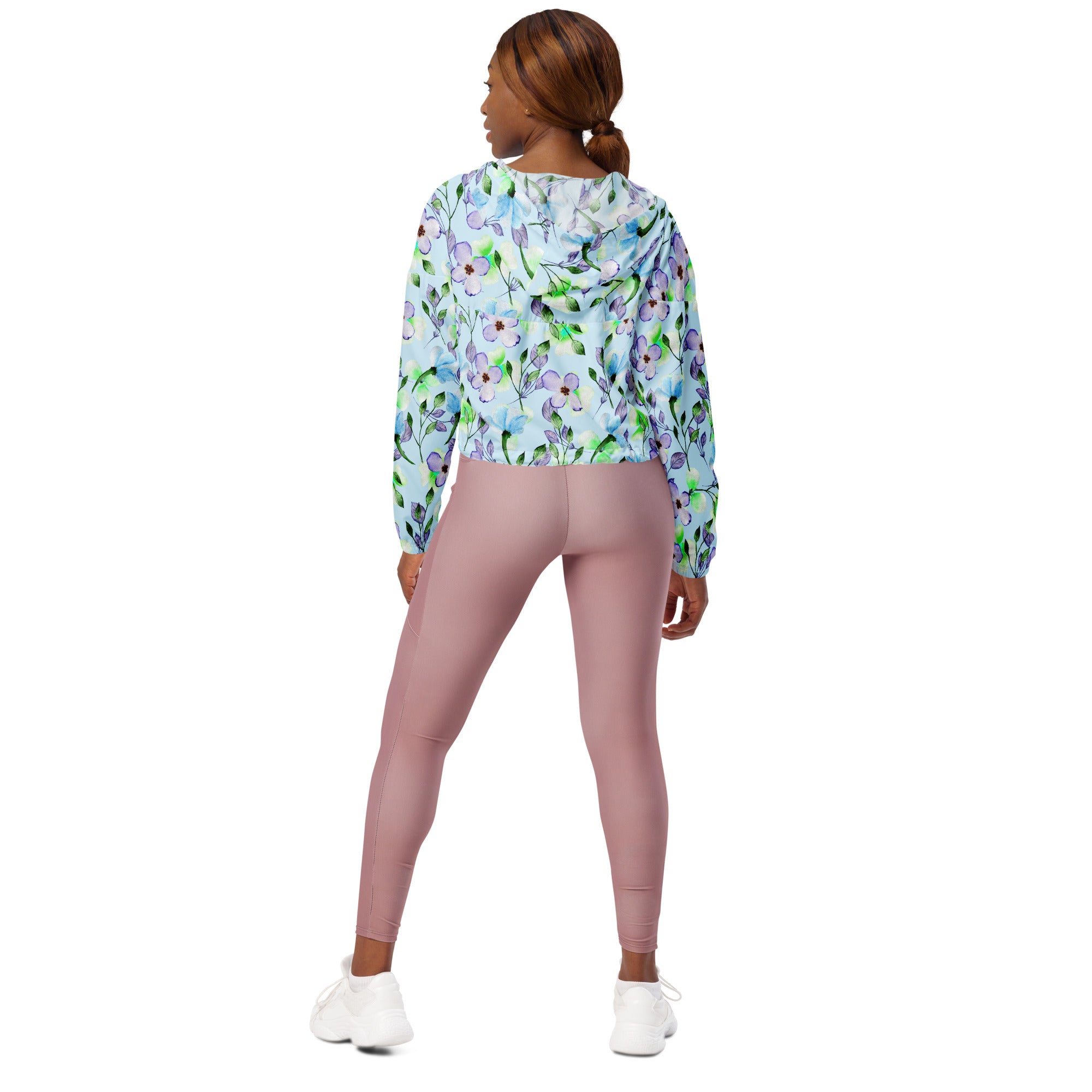 Women’s cropped windbreaker- Floral III