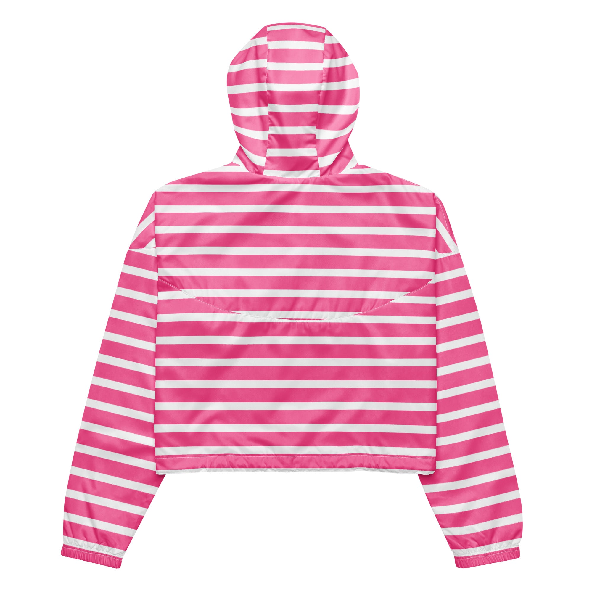 Women’s cropped windbreaker- Pink Stripes