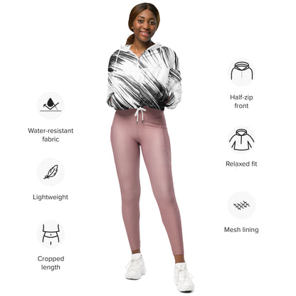 Women’s cropped windbreaker- Abstract I