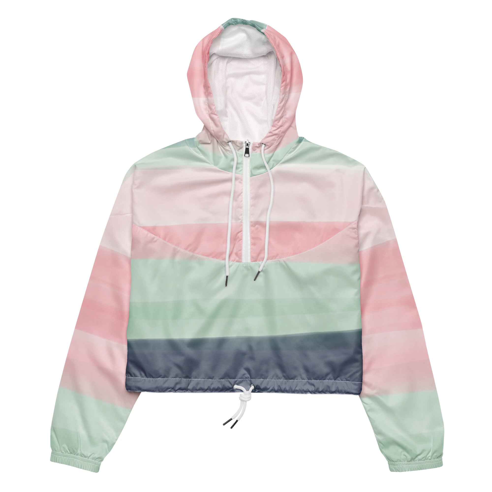 Women’s cropped windbreaker- Watercolor I