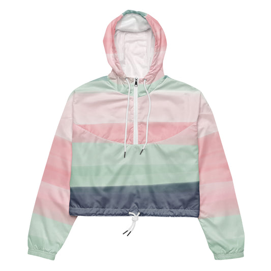 Women’s cropped windbreaker- Watercolor I