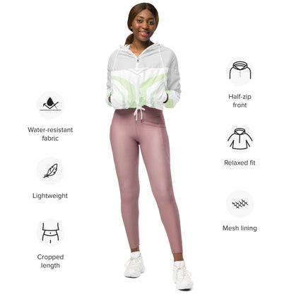 Women’s cropped windbreaker- Geometric I