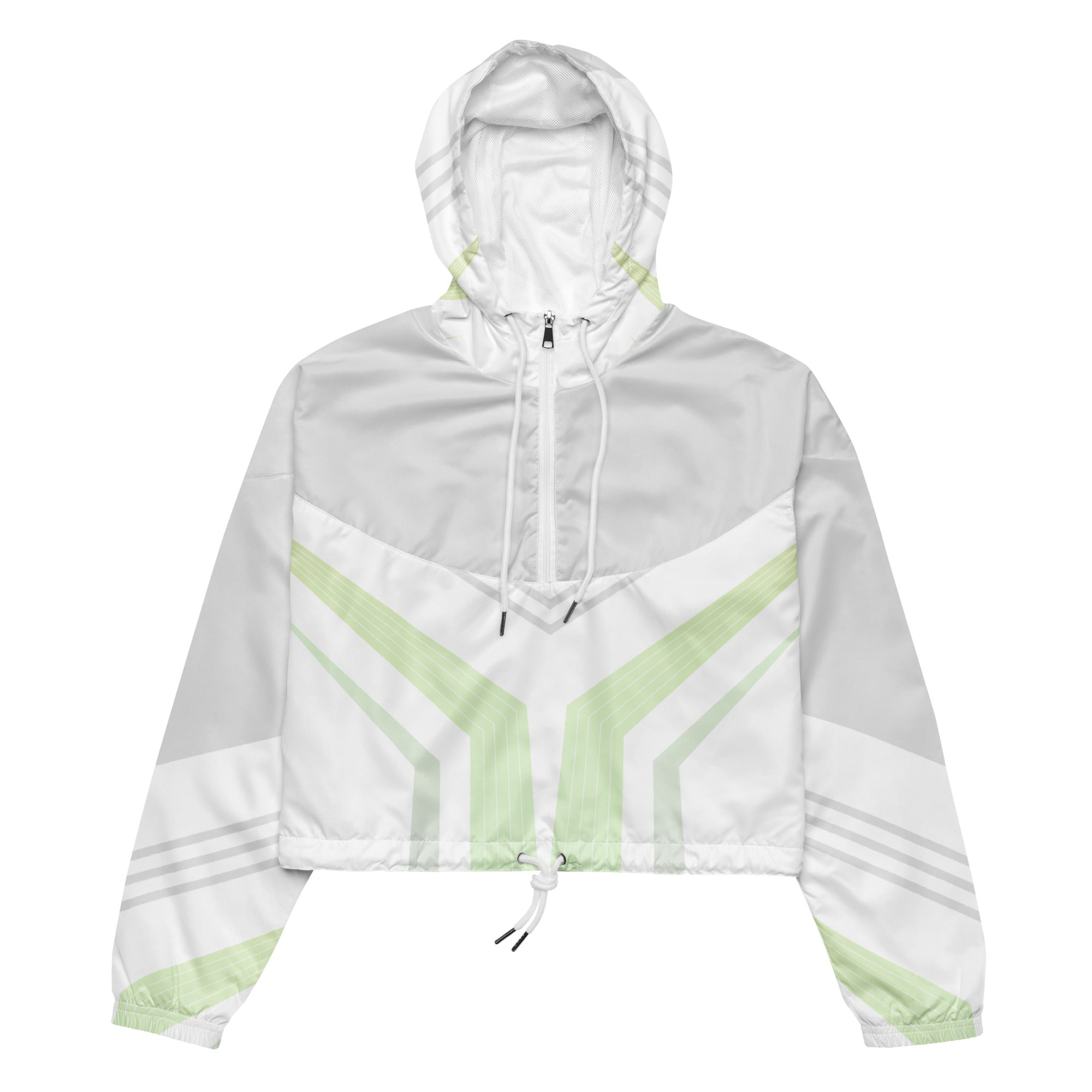 Women’s cropped windbreaker- Geometric I