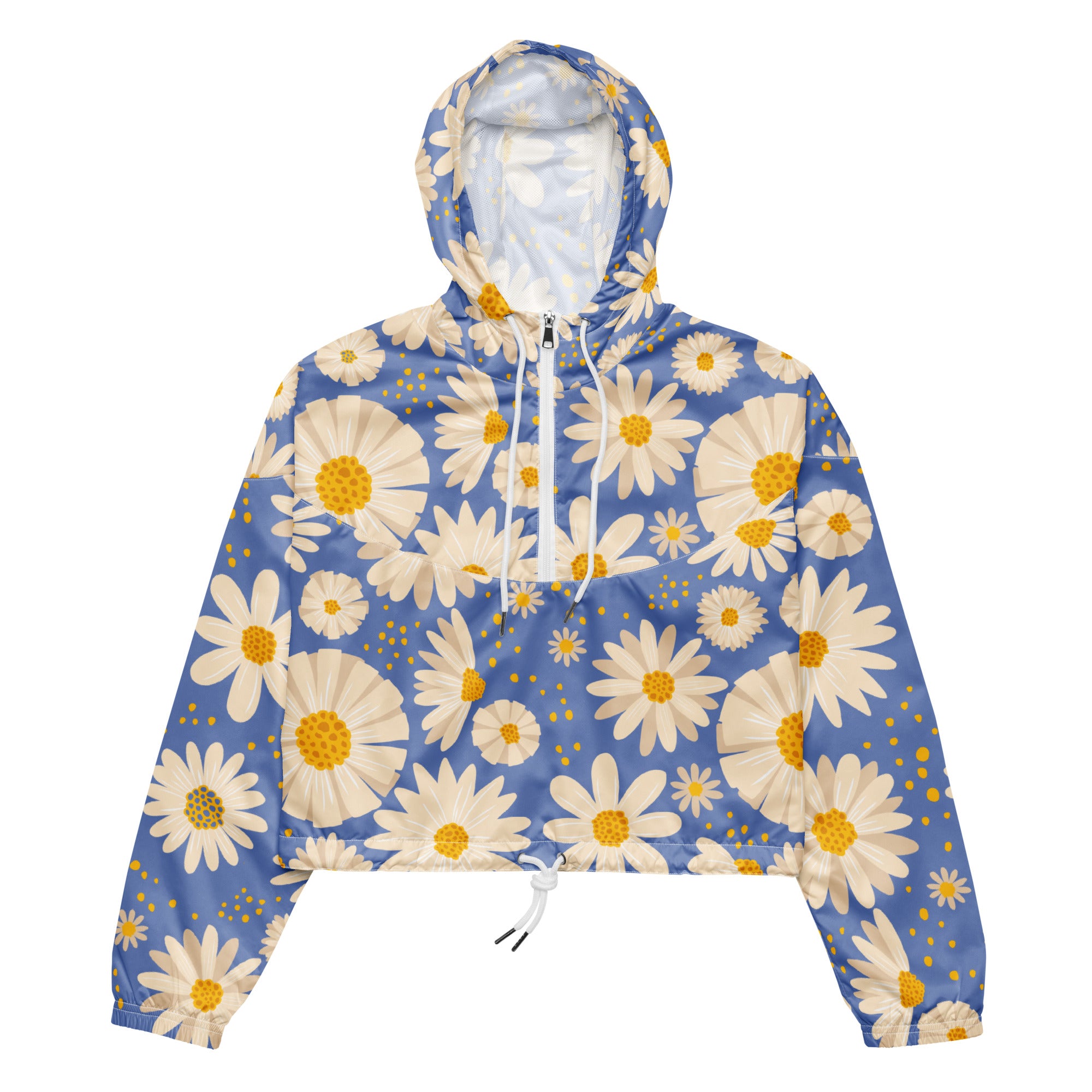 Women’s cropped windbreaker- Daisies