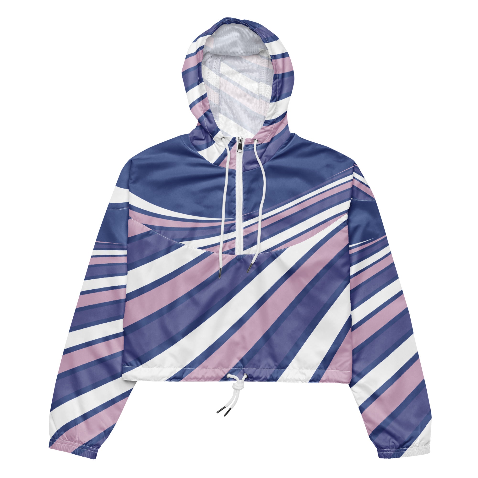 Women’s cropped windbreaker- Purple Swirl