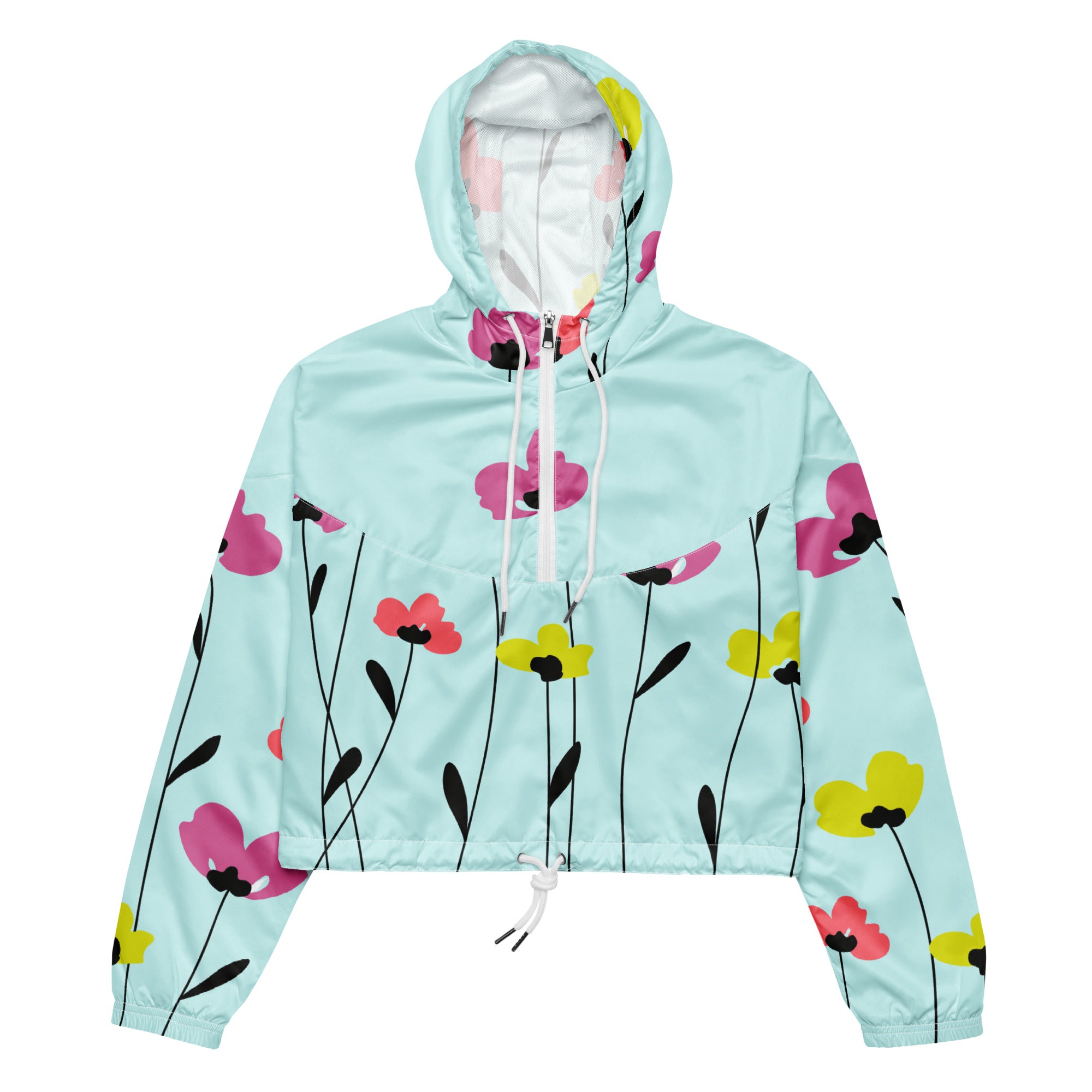 Women’s cropped windbreaker- Floral I