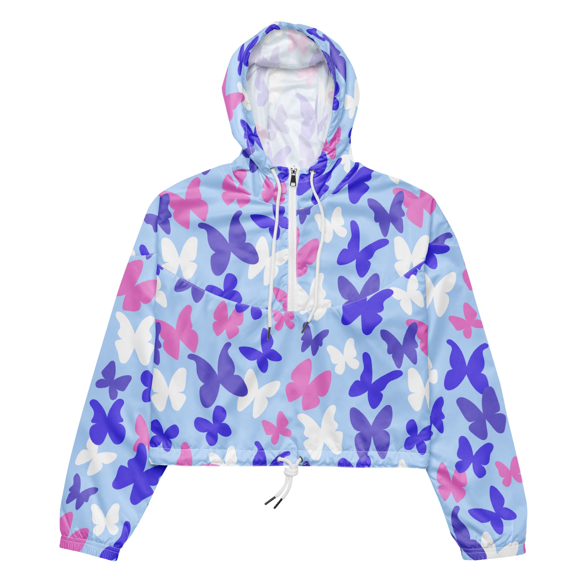 Women’s cropped windbreaker- Butterflies