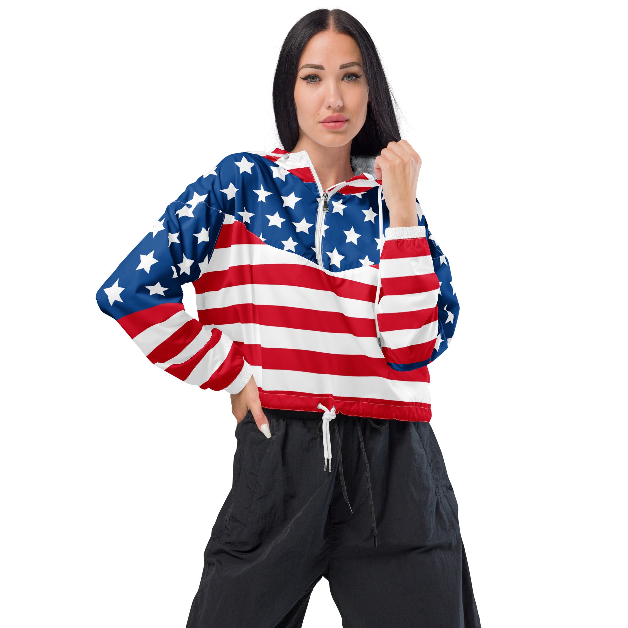 Women’s cropped windbreaker- USA