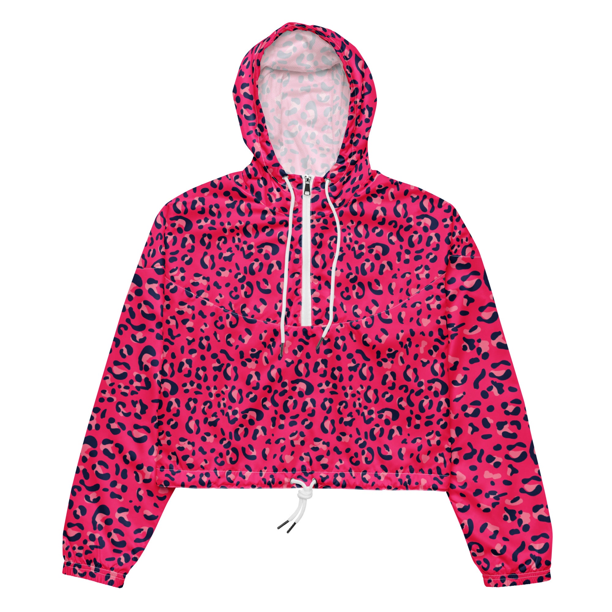 Women’s cropped windbreaker- Leopard Skin II